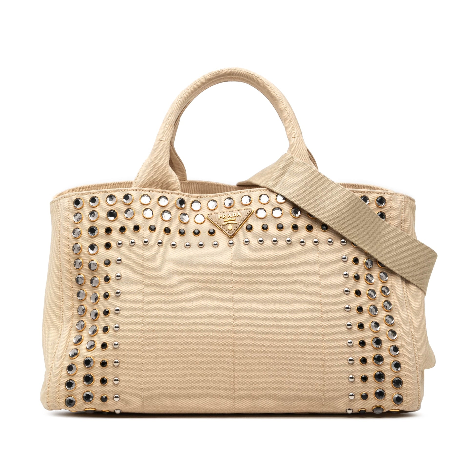 Prada Canvas Canapa Bijoux Satchel