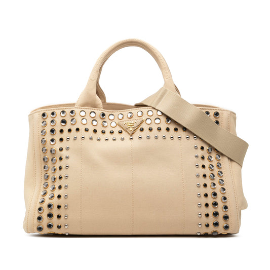 Prada Canvas Canapa Bijoux Satchel