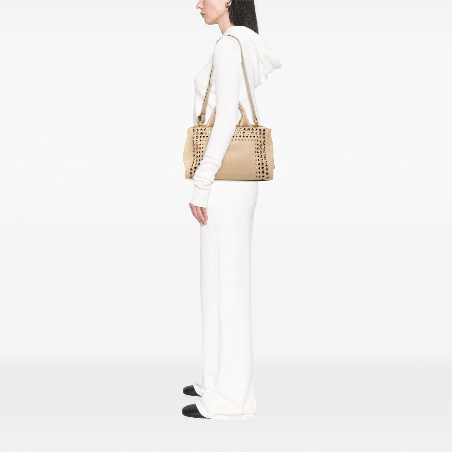 Prada Canvas Canapa Bijoux Satchel