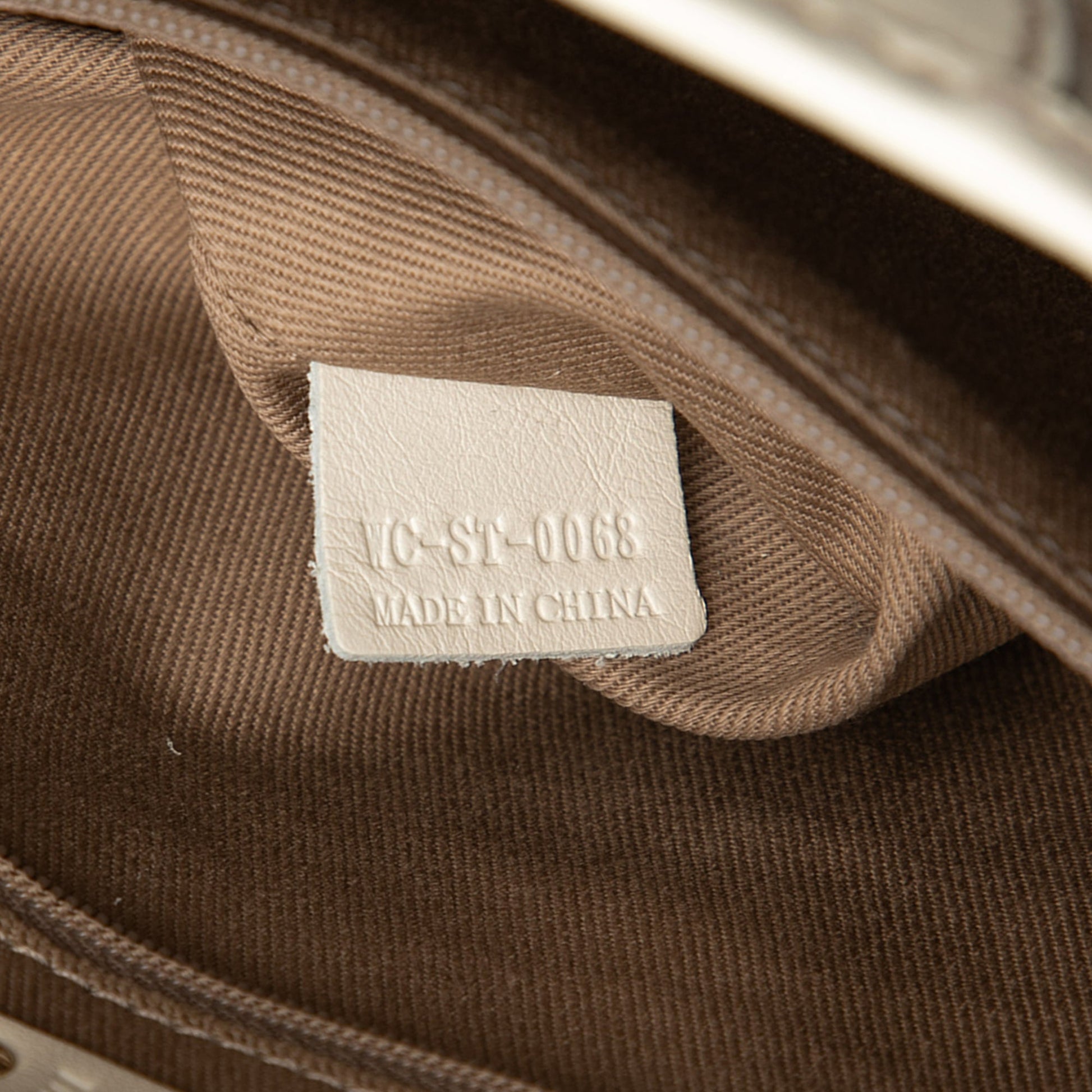 Celine Croc Embossed Leather Trimmed Macadam Canvas Tote