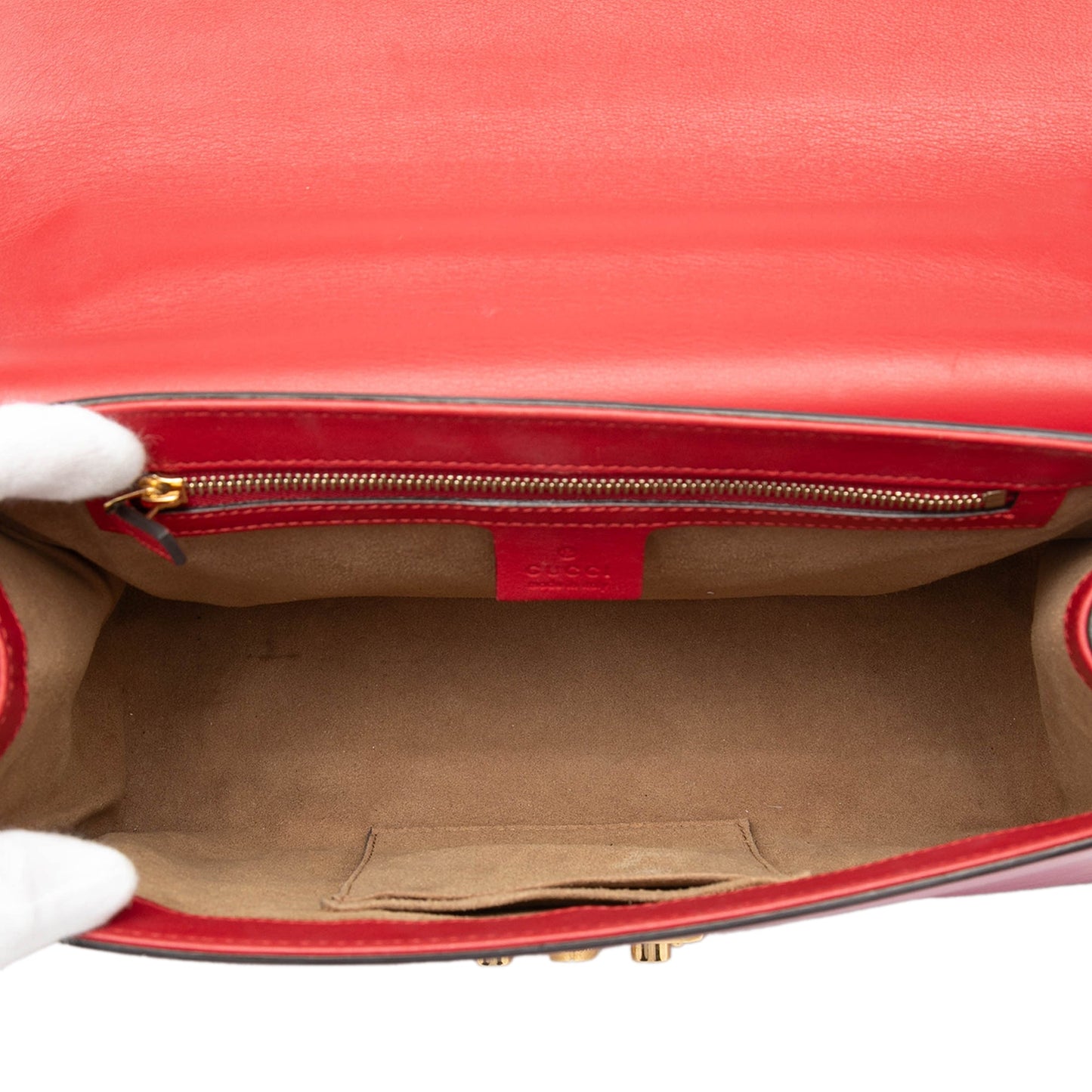 Medium Bicolor Leather Padlock Shoulder Bag