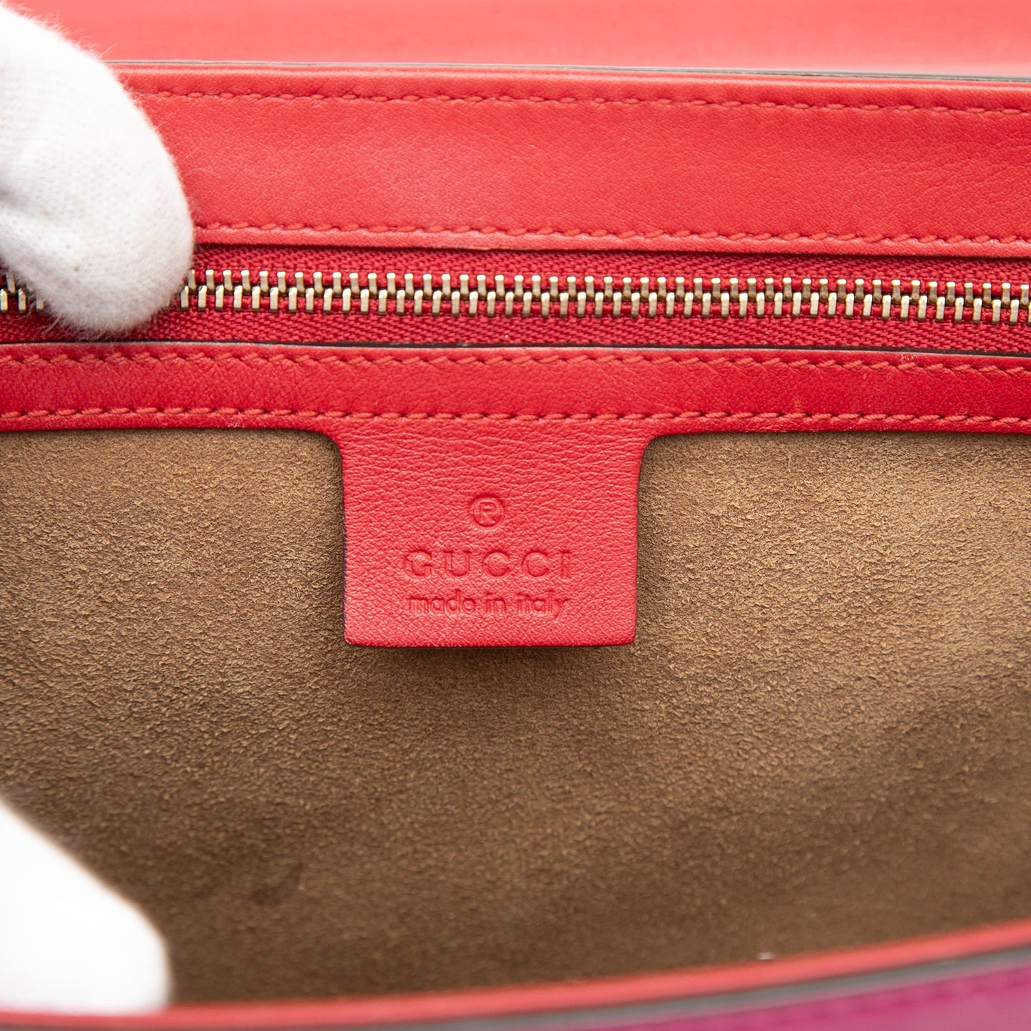 Medium Bicolor Leather Padlock Shoulder Bag