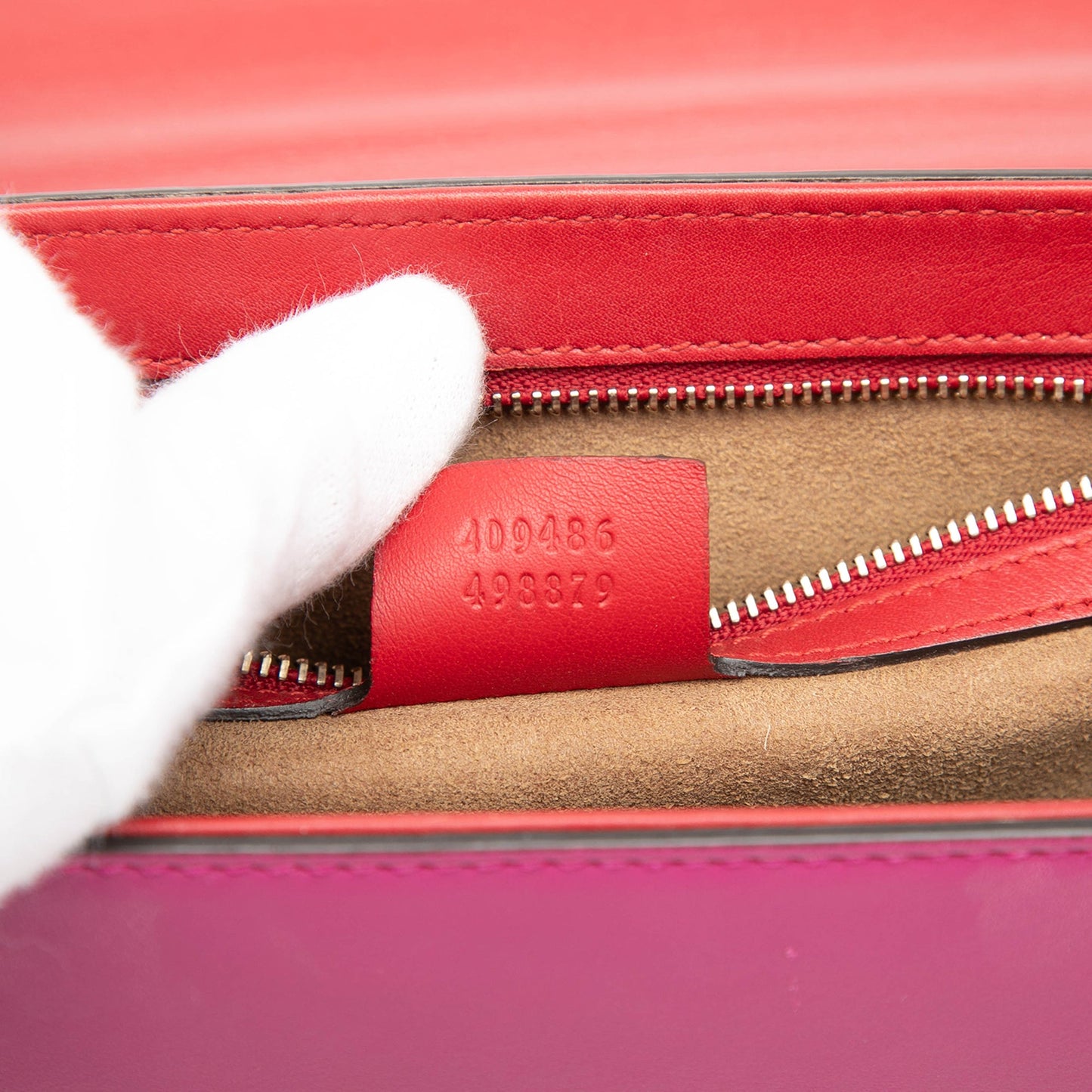 Medium Bicolor Leather Padlock Shoulder Bag