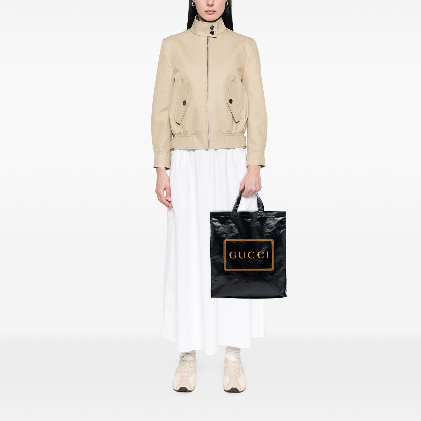 Gucci PVC Coated Canvas Logo Montecarlo Tote