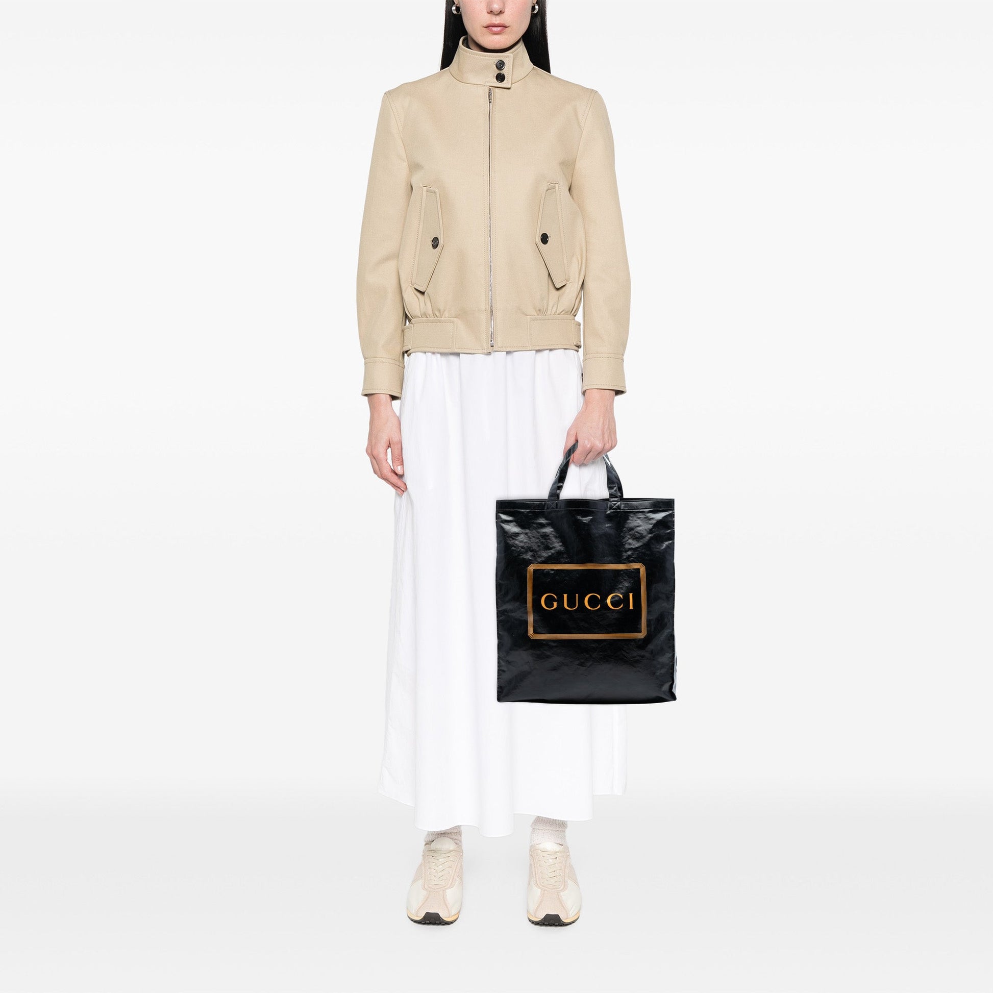 Gucci PVC Coated Canvas Logo Montecarlo Tote