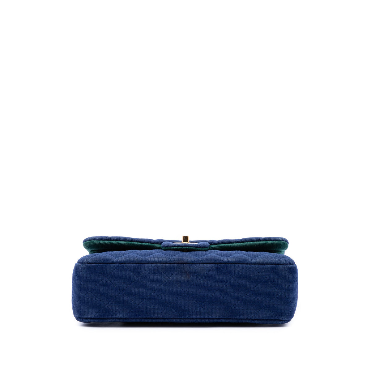 Chanel Medium Classic Jersey Double Flap — Blue