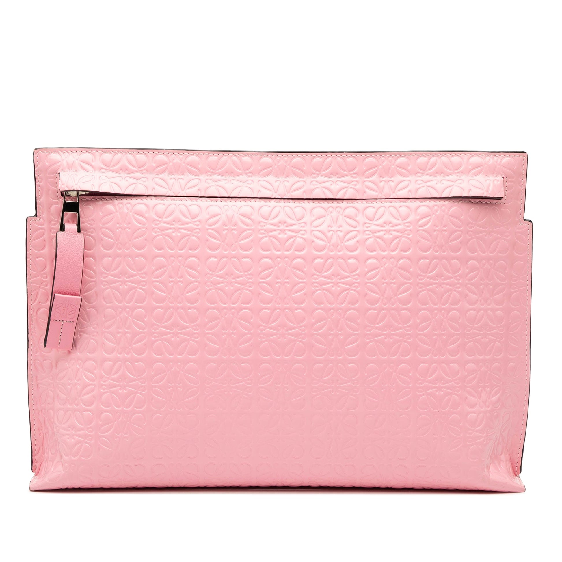 LOEWE Embossed Leather Anagram Repeat T Clutch