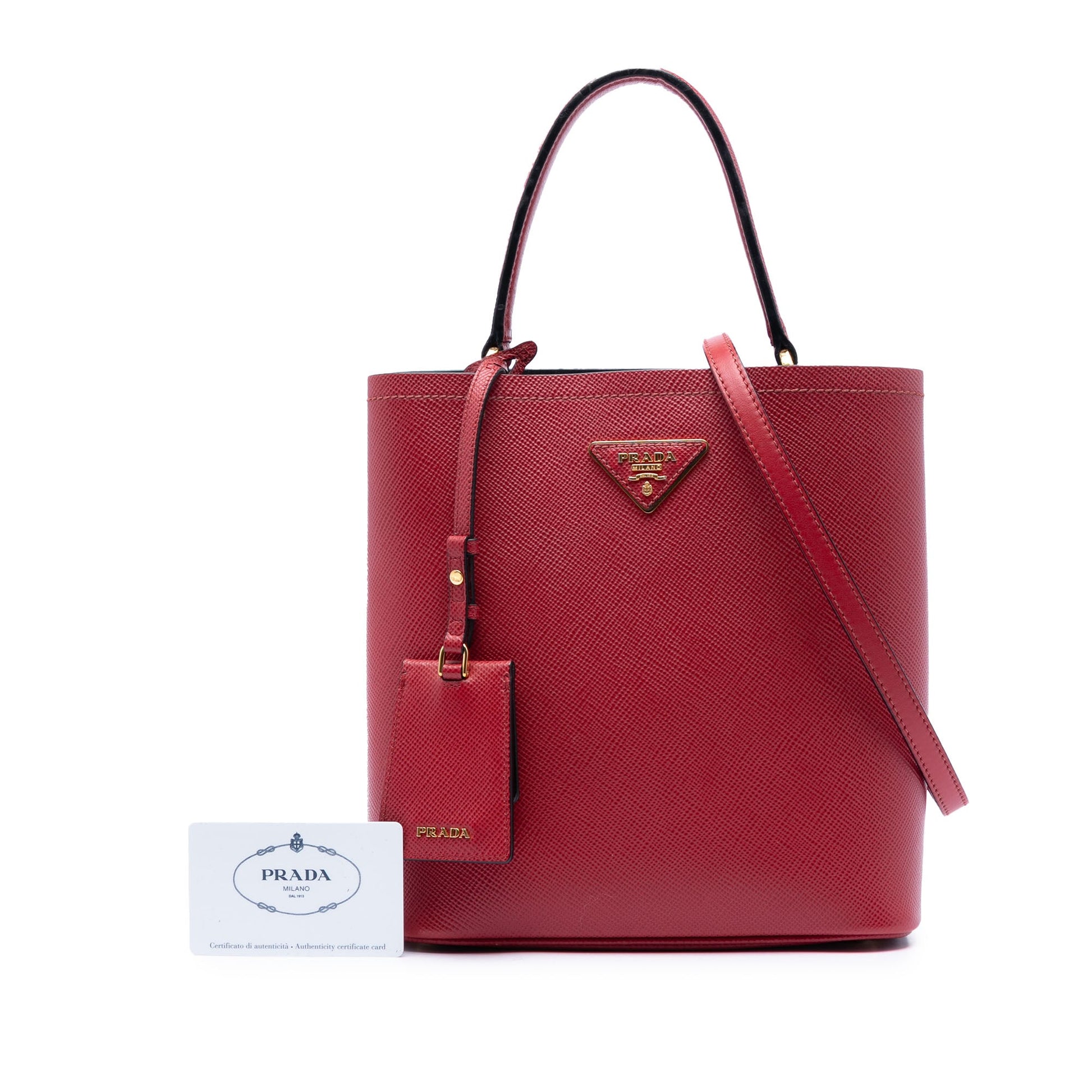 Prada Medium Saffiano Cuir Panier Satchel