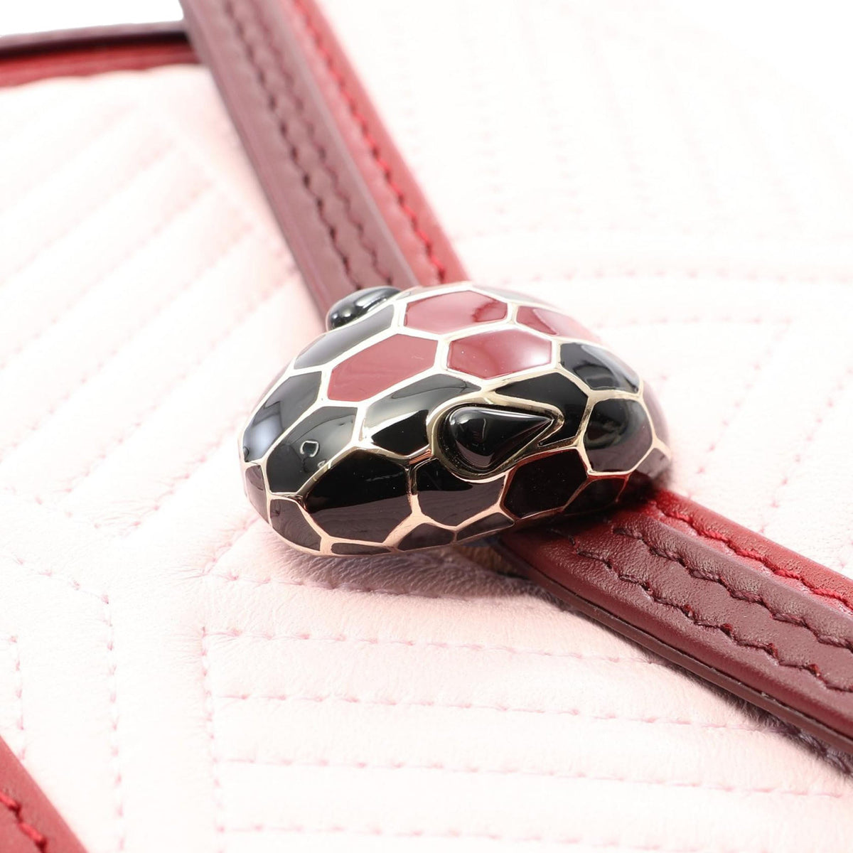 Bvlgari Mini Quilted Calfskin Diamond Blast Serpenti Forever Crossbody — Pink