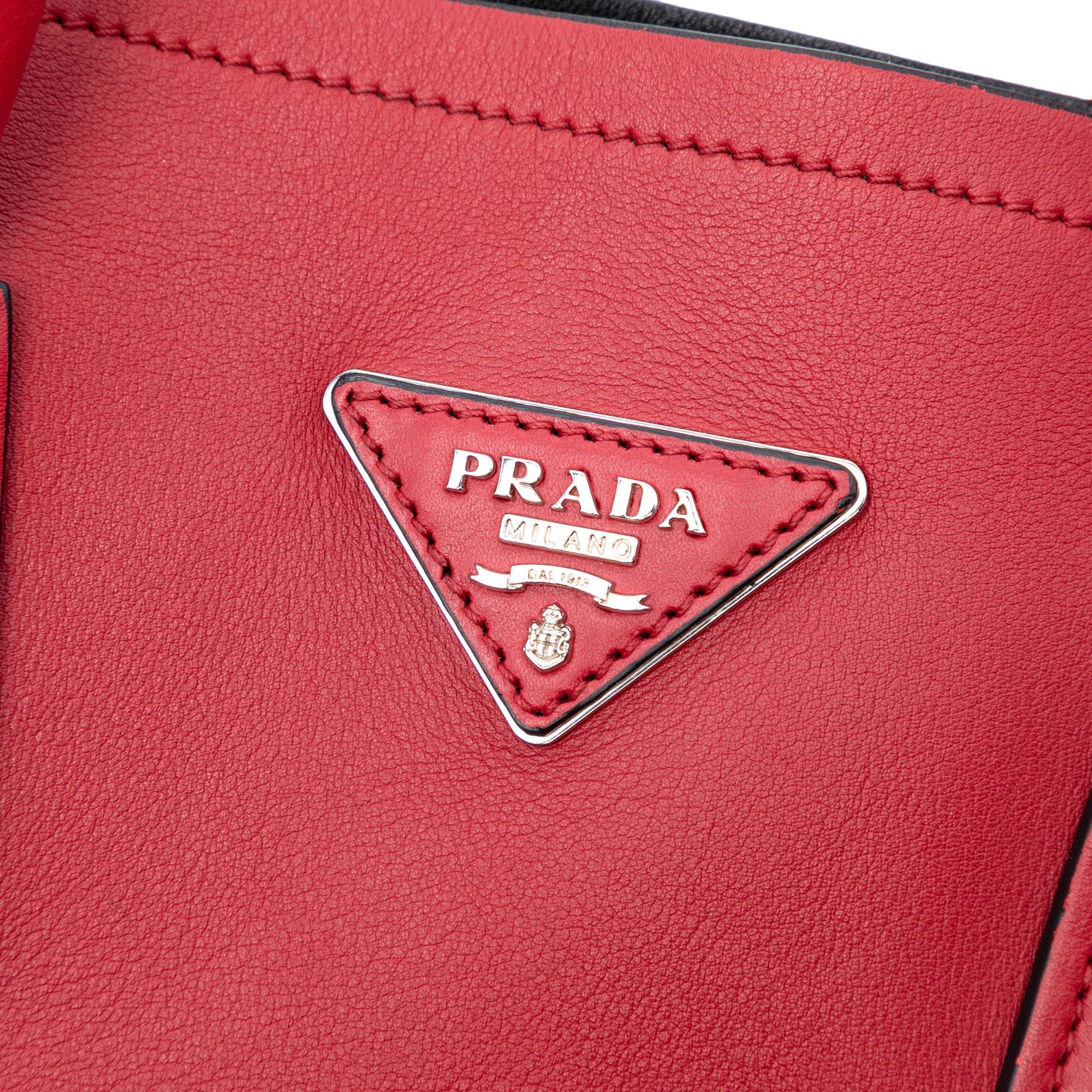 Prada Large Saffiano Cuir Double Satchel