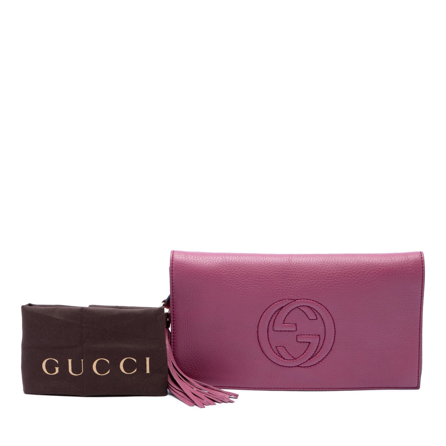 Gucci Leather Soho Disco Clutch