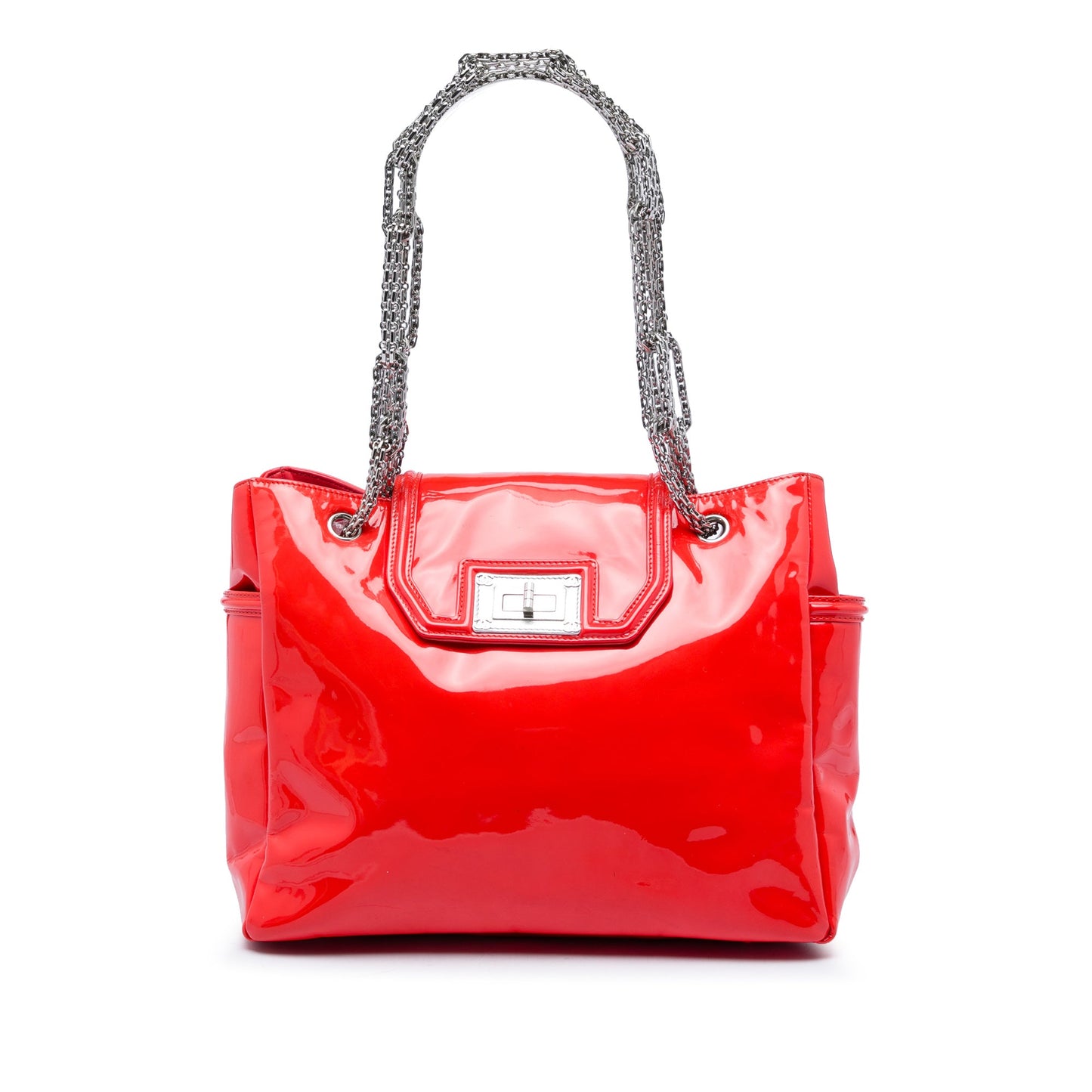 Chanel Patent Mademoiselle Lock Bijoux Chain Tote