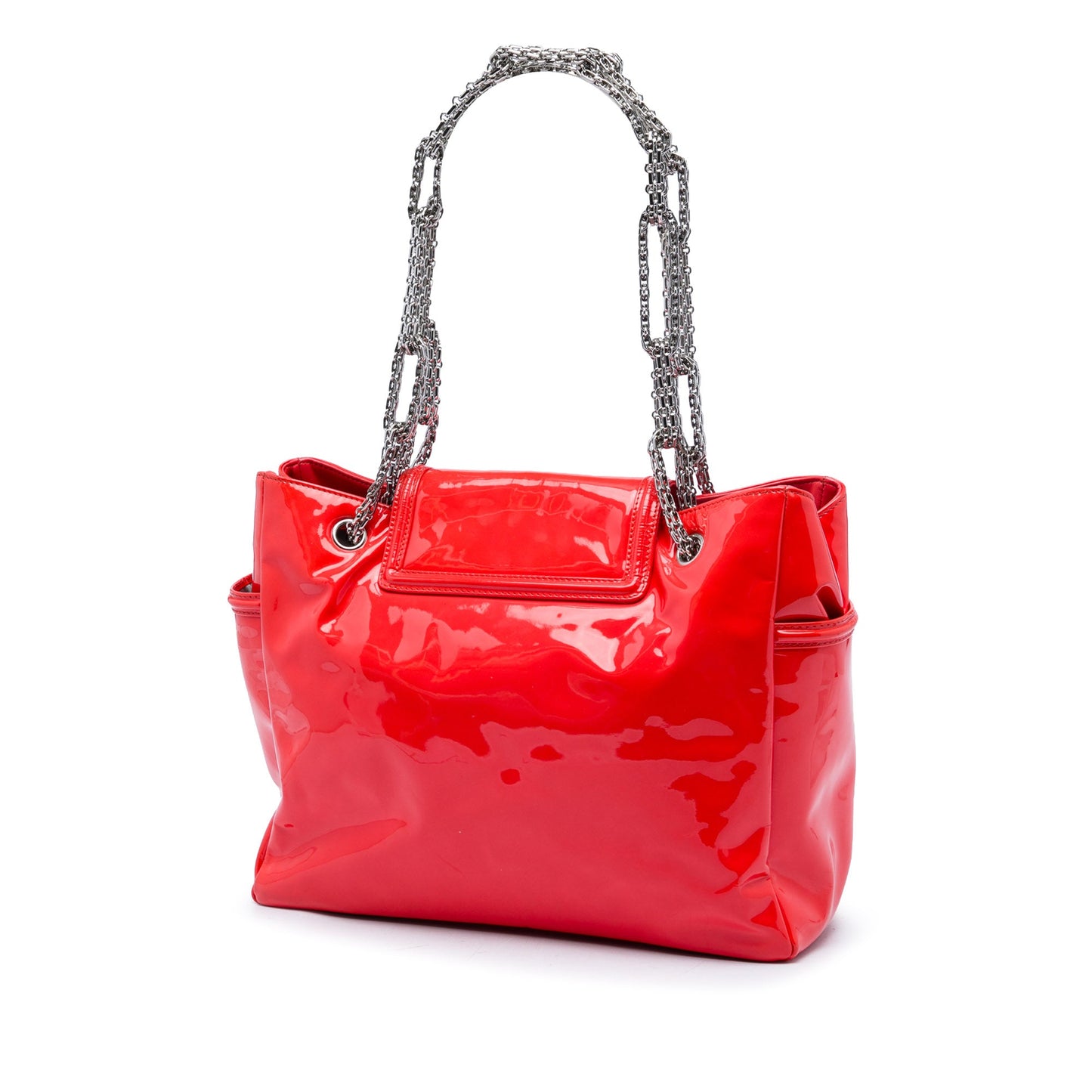 Chanel Patent Mademoiselle Lock Bijoux Chain Tote