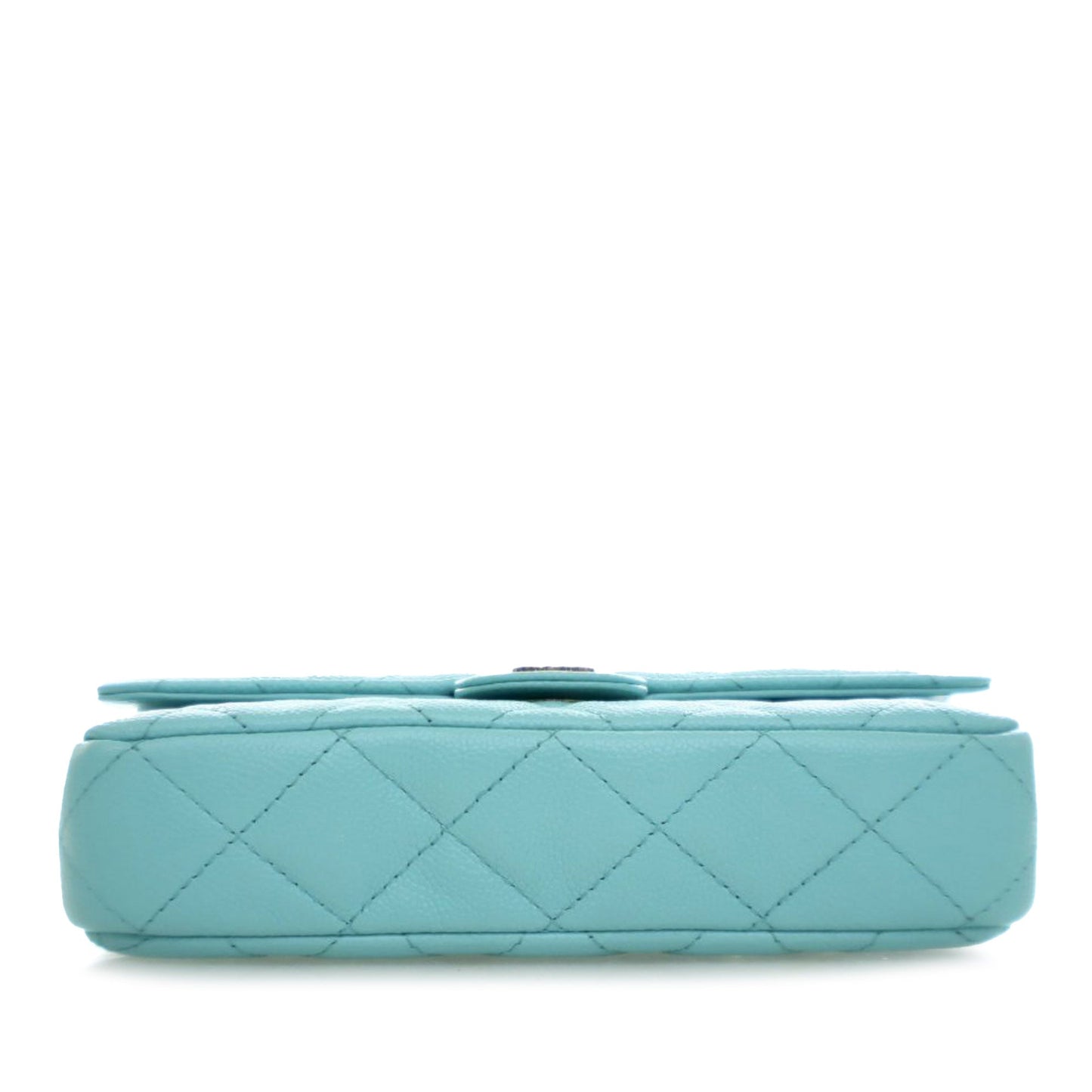 Chanel CC Quilted Caviar Flap Phone Holder Wallet on Chain