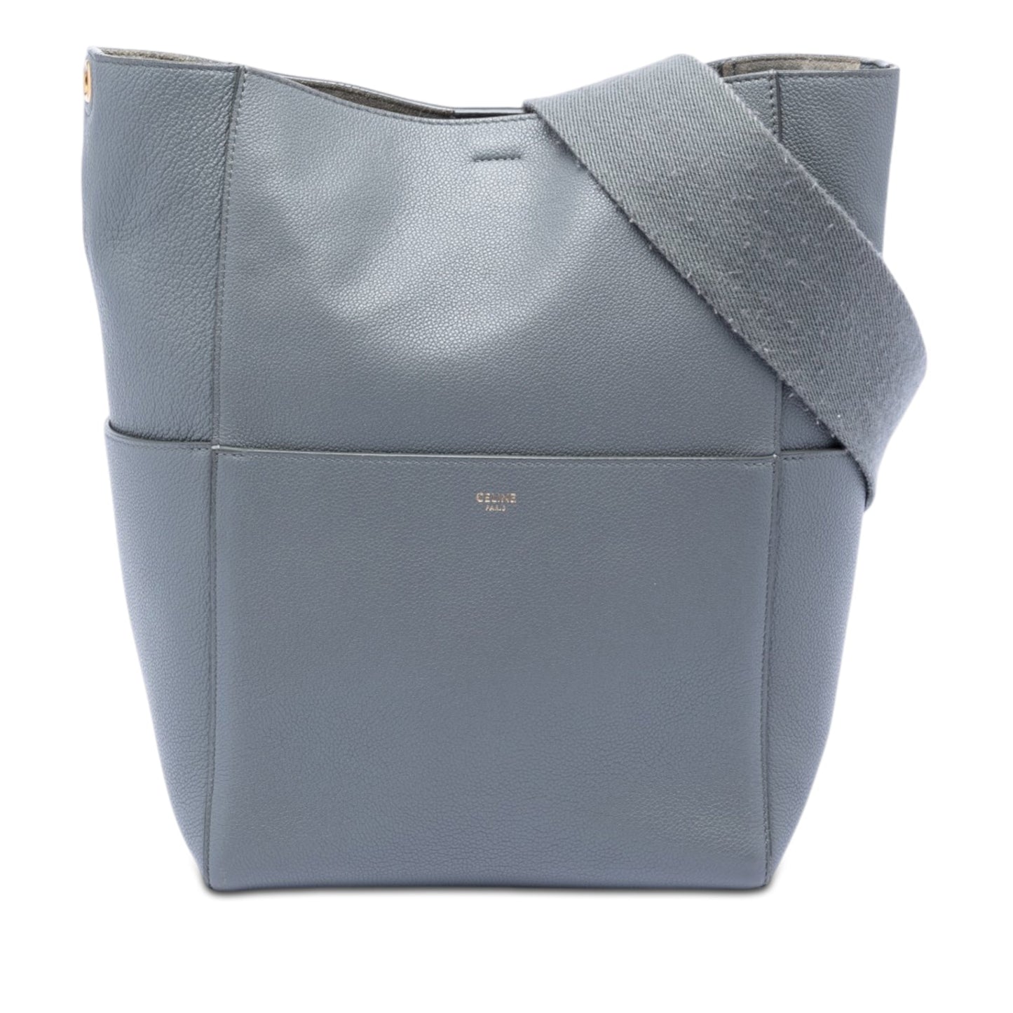 Celine Medium Leather Seau Sangle Bucket Bag