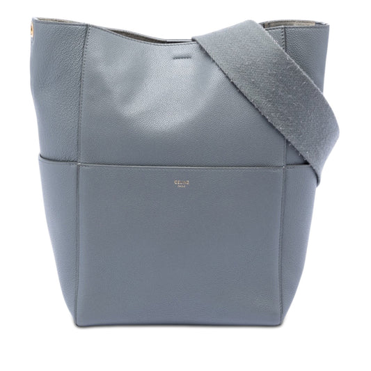 Celine Medium Leather Seau Sangle Bucket Bag