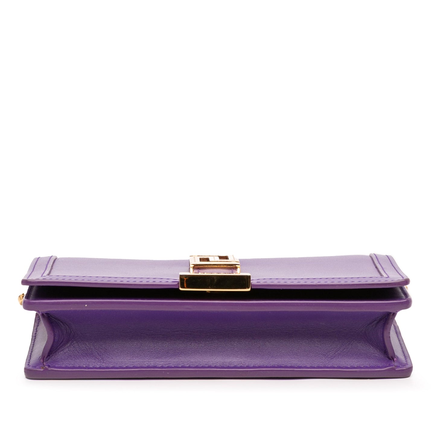 Versace Leather Greca Goddess Wallet on Chain