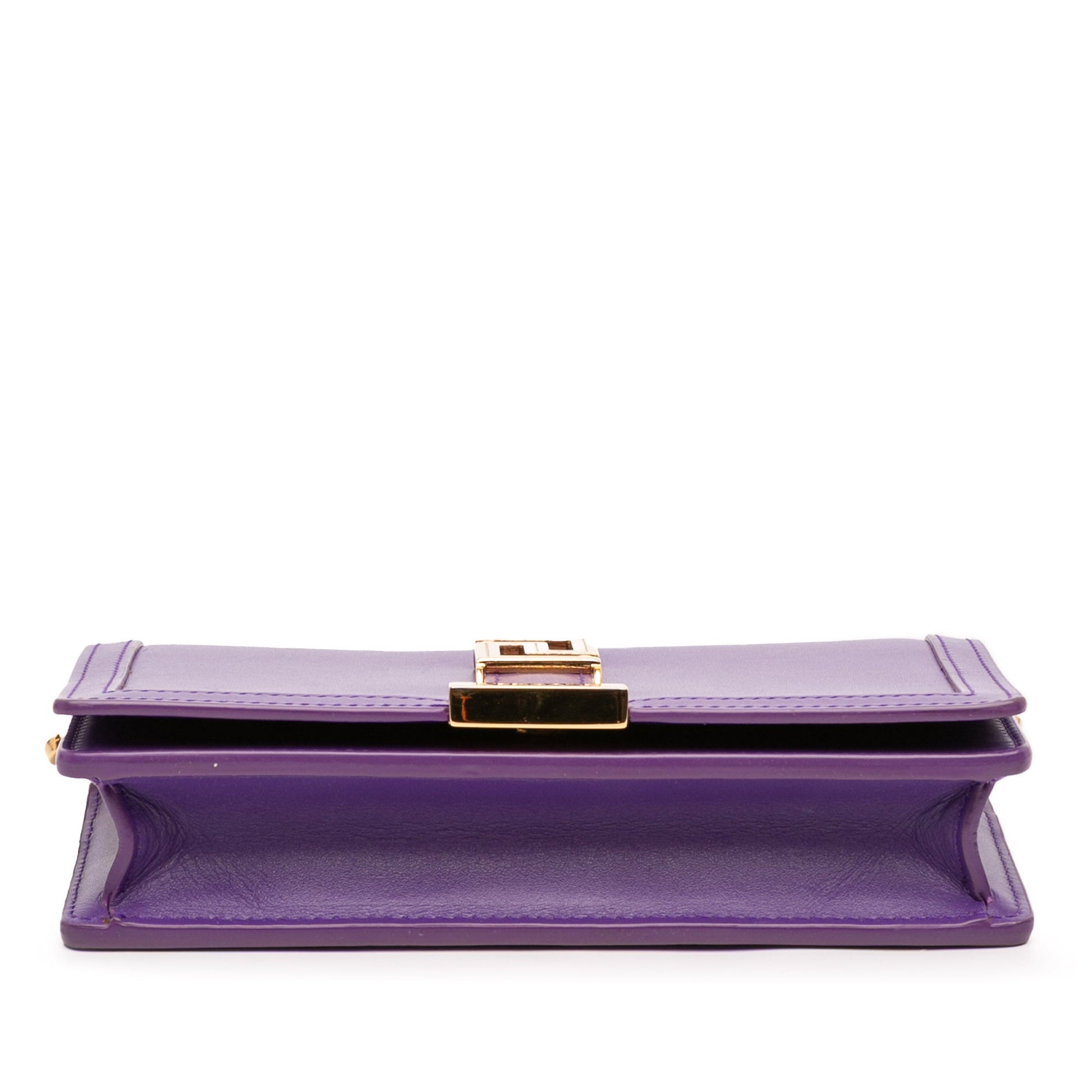 Versace Leather Greca Goddess Wallet on Chain