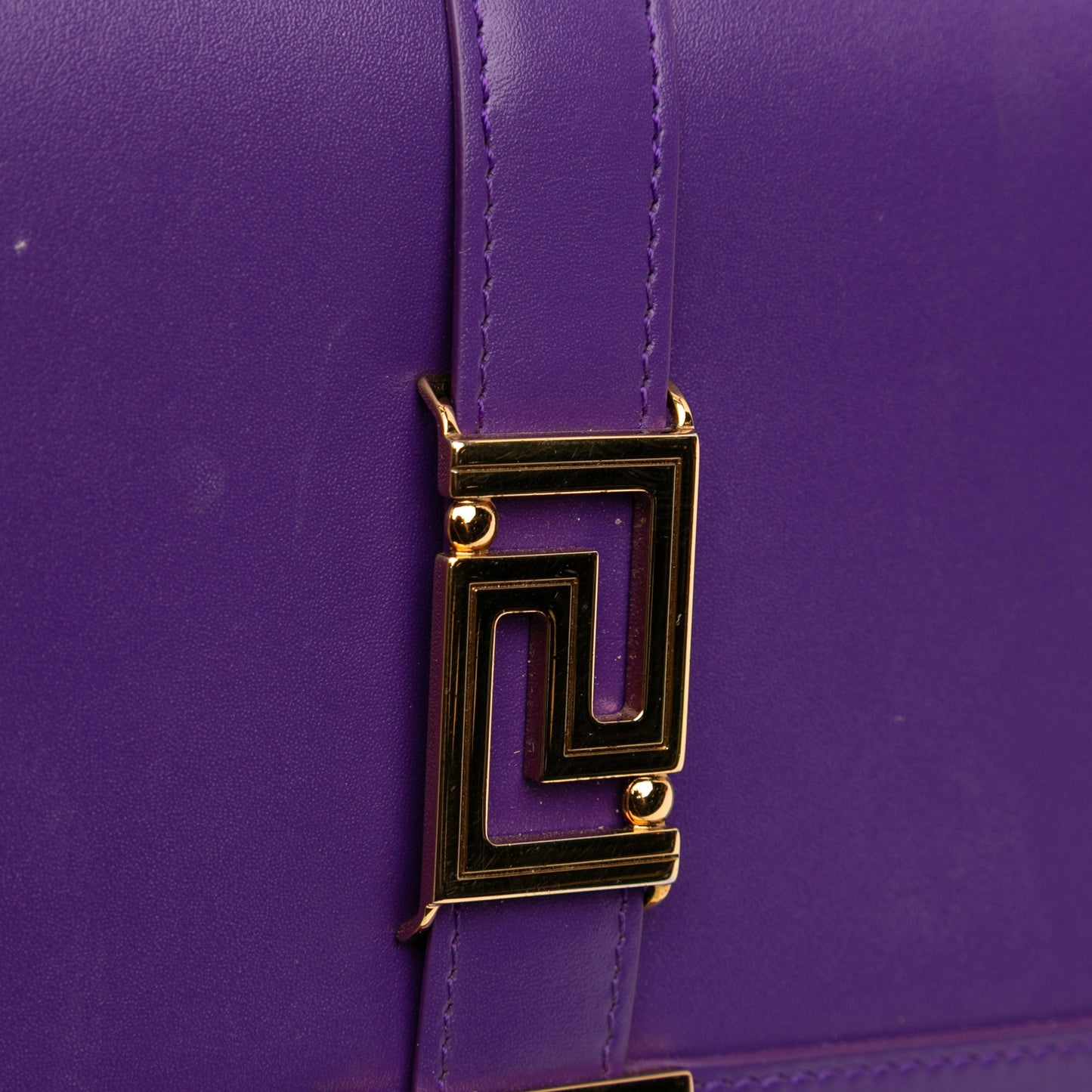 Versace Leather Greca Goddess Wallet on Chain