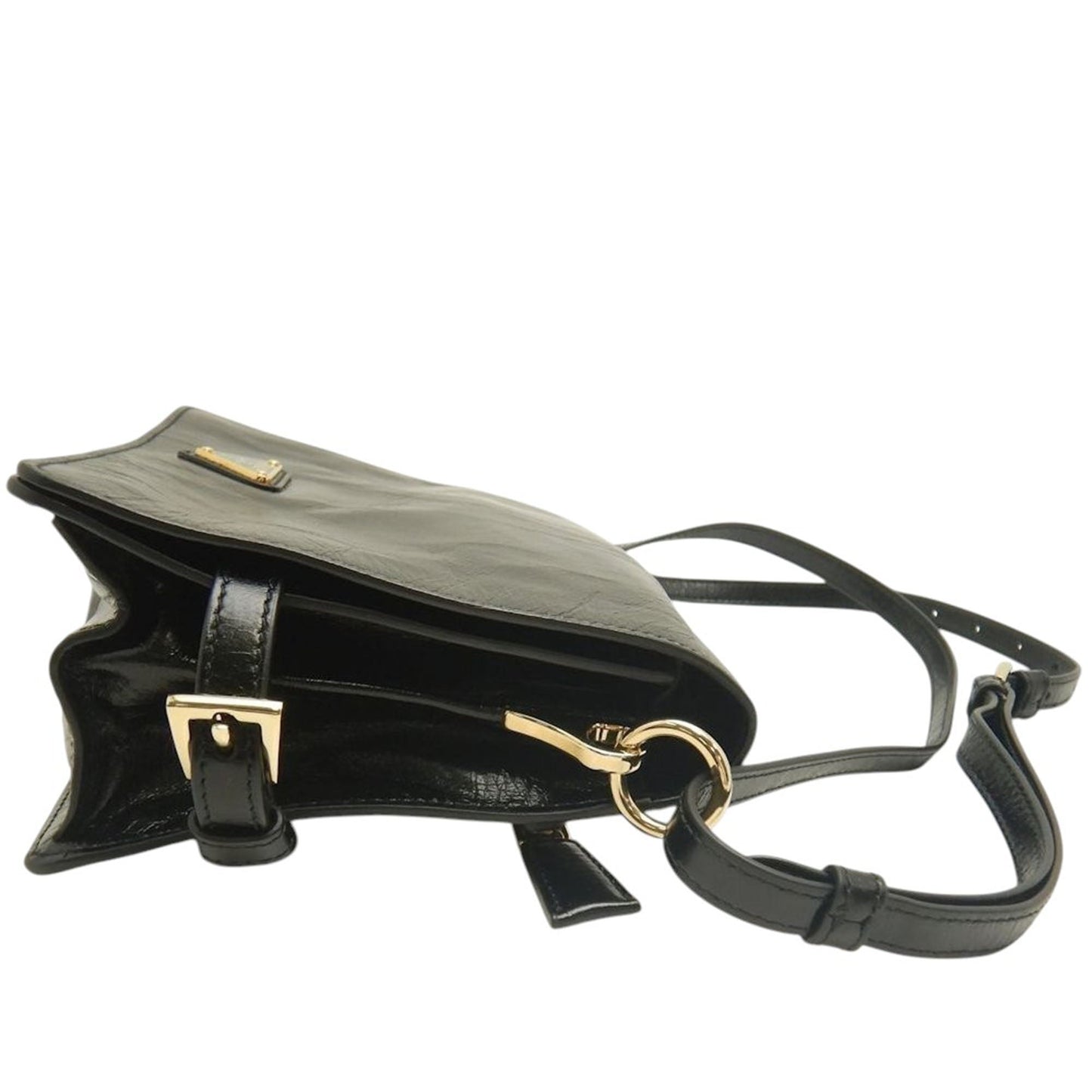 Prada Crinkled Calfskin Crossbody