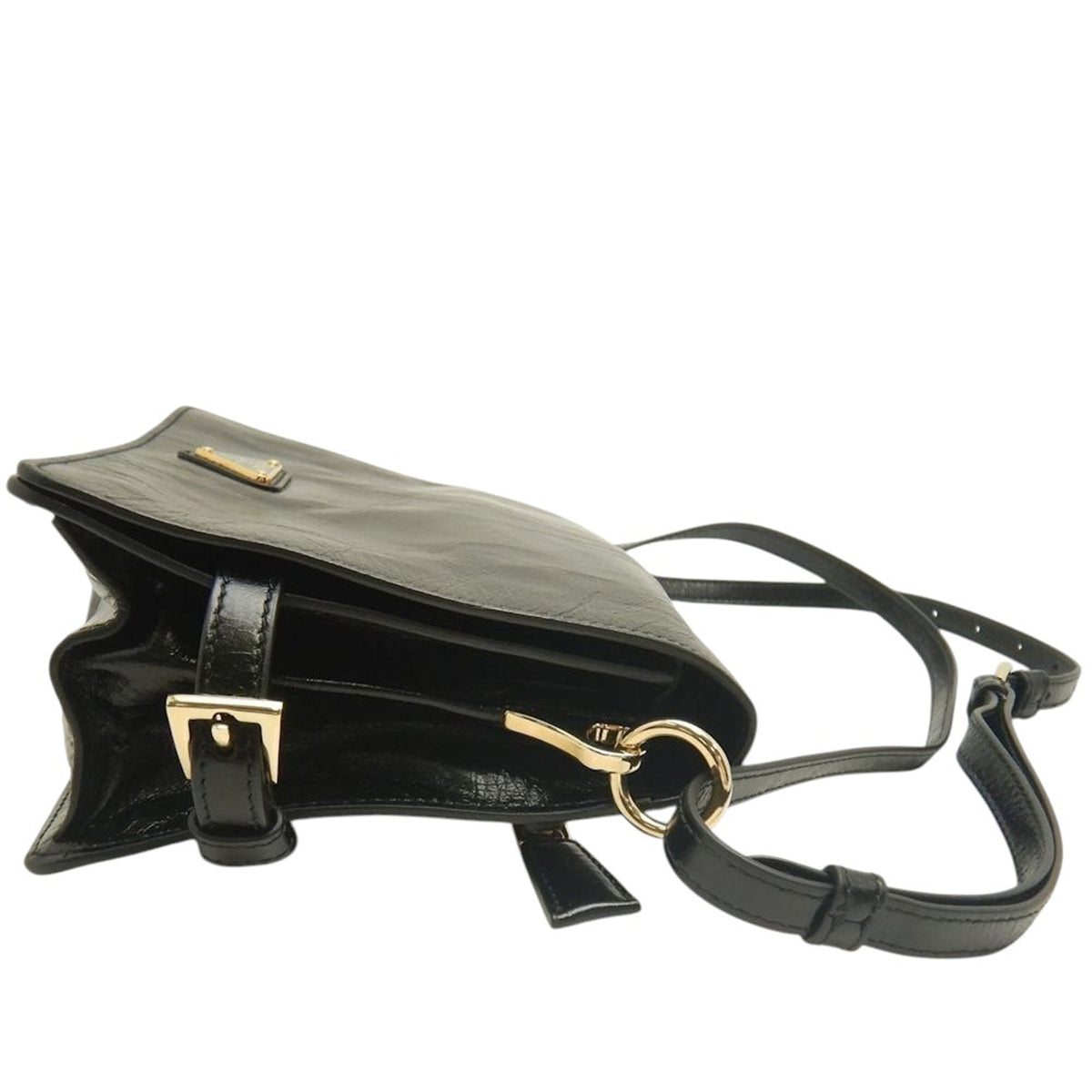 Prada Crinkled Calfskin Crossbody