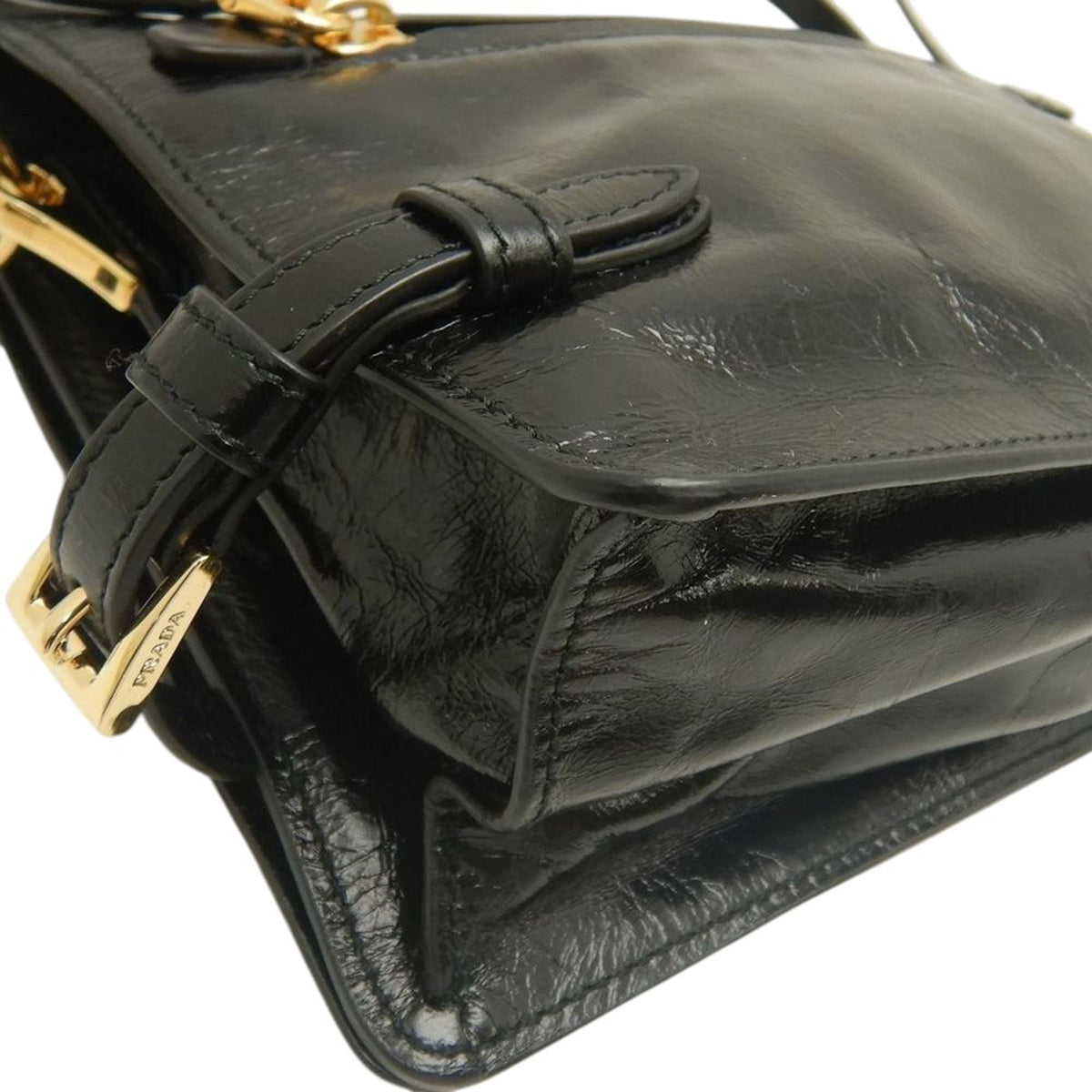 Prada Crinkled Calfskin Crossbody