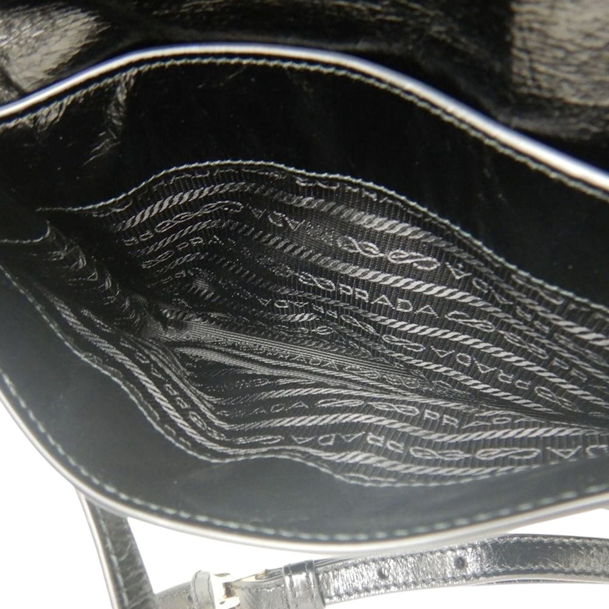 Prada Crinkled Calfskin Crossbody