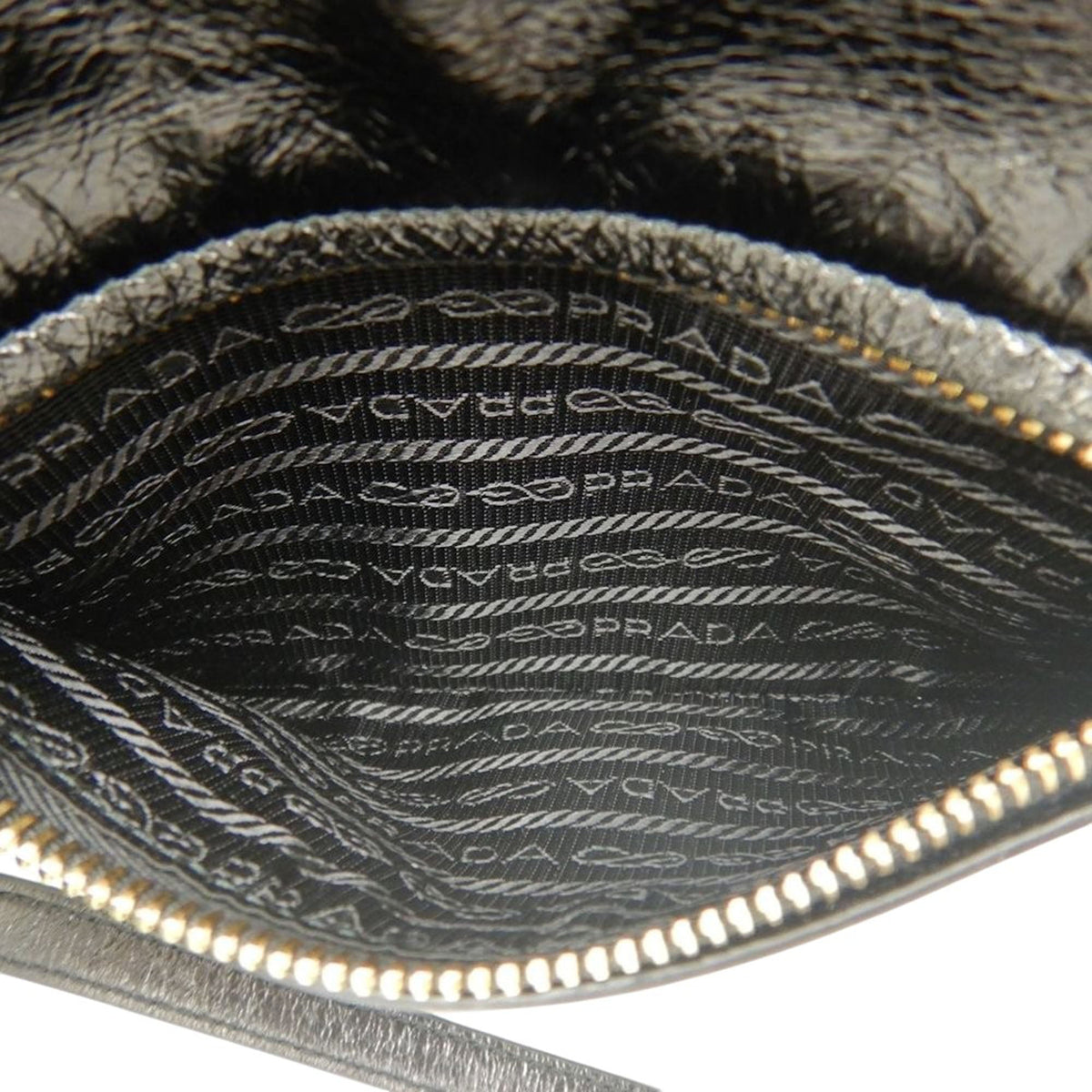 Prada Crinkled Calfskin Crossbody