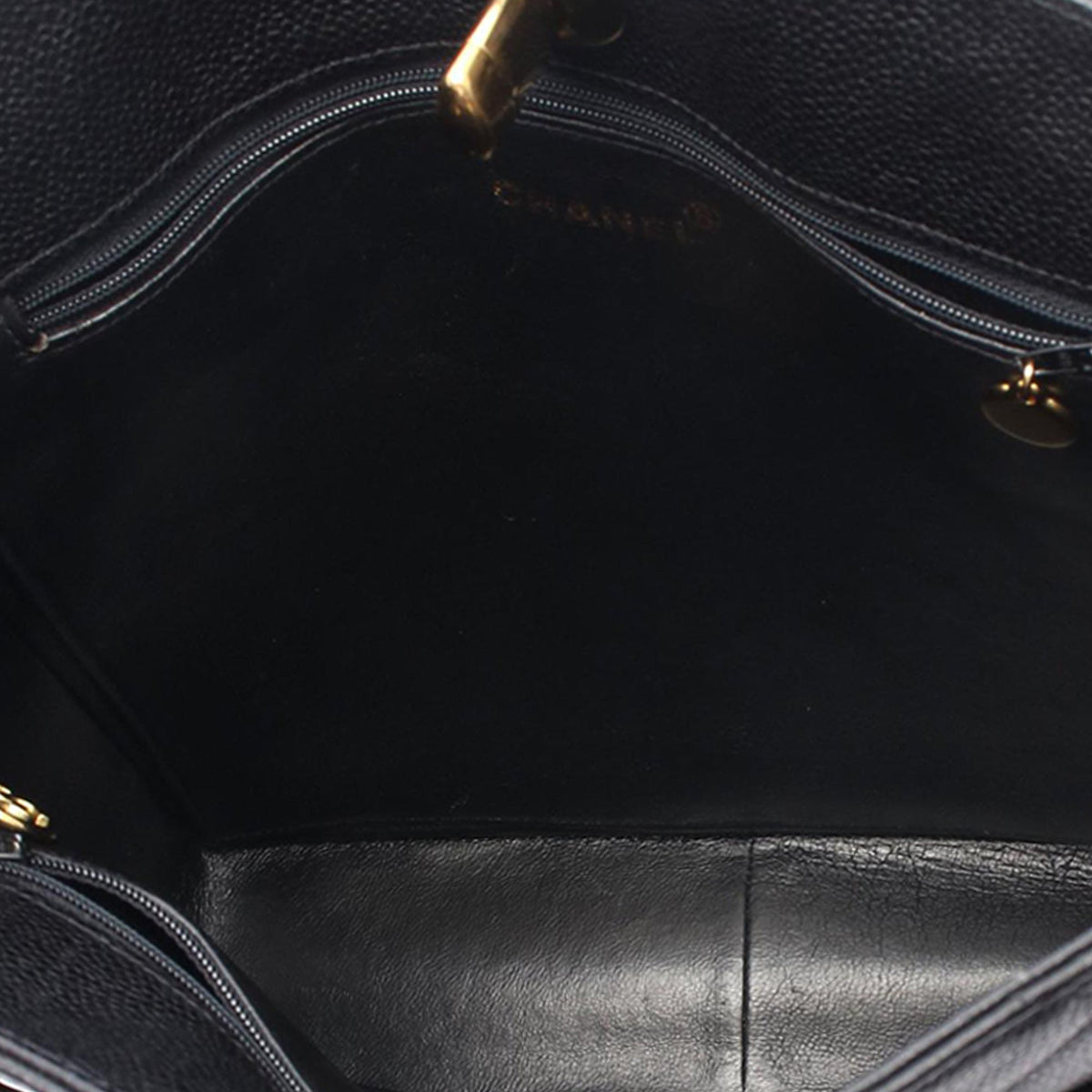 Chanel XL CC Quilted Caviar Tote