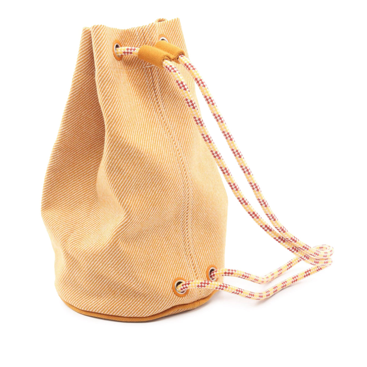 Hermès Wool Les Cabanes Drawstring Bag