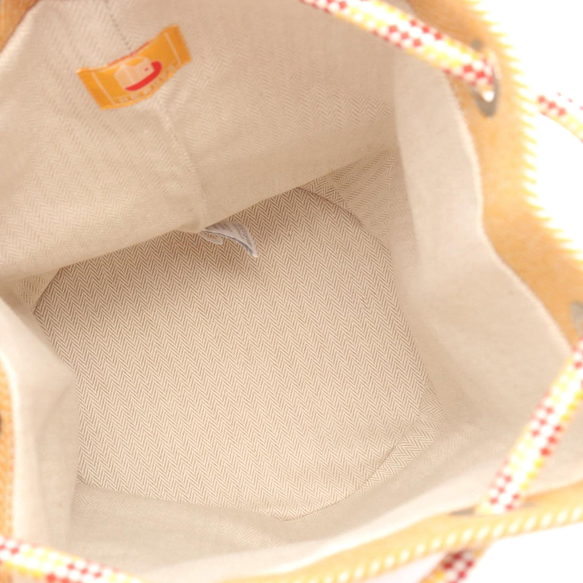 Hermès Wool Les Cabanes Drawstring Bag