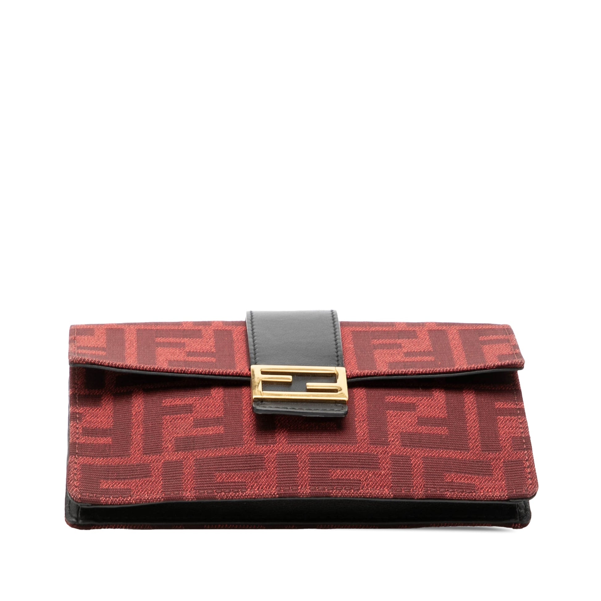 Fendi Zucca Canvas Convertible Baguette Pouch