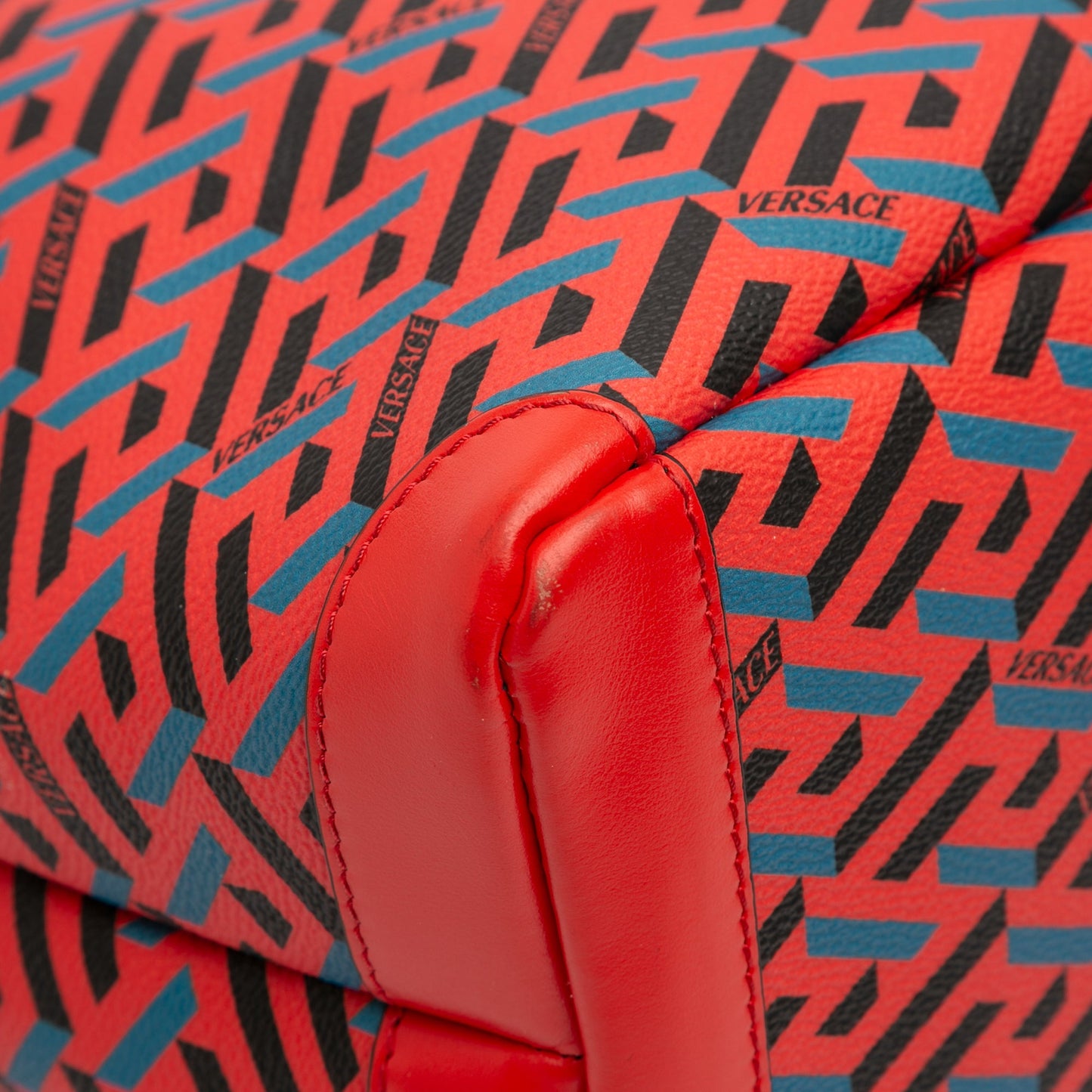Versace Coated Canvas La Greca Tote