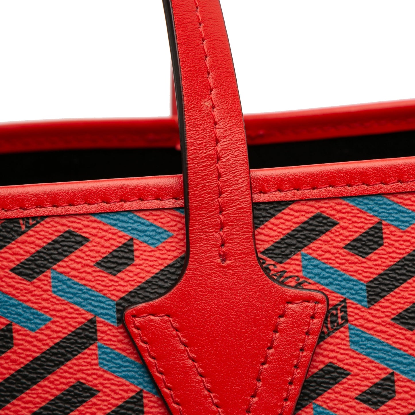 Versace Coated Canvas La Greca Tote