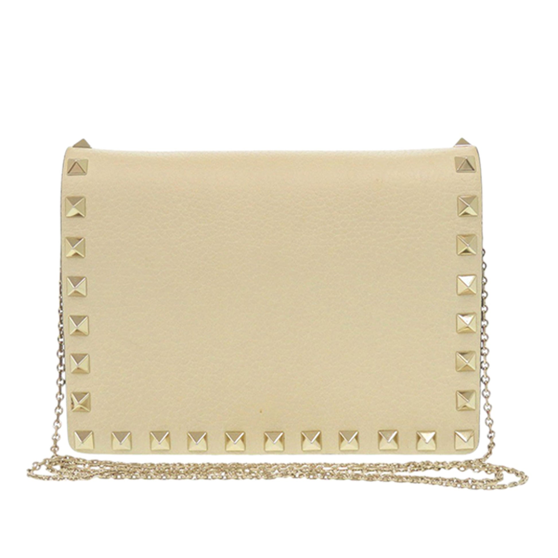 Valentino Leather Rockstud Chain Pouch