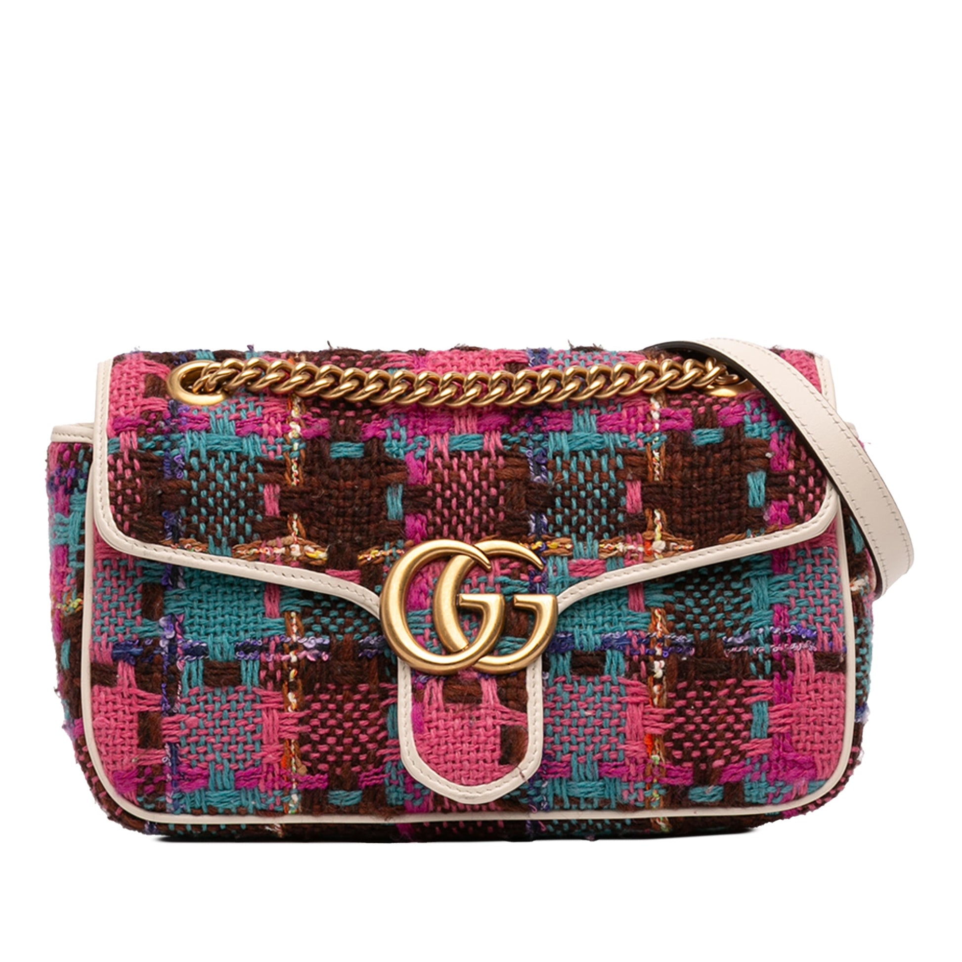 Medium GG Marmont Tweed Shoulder Bag