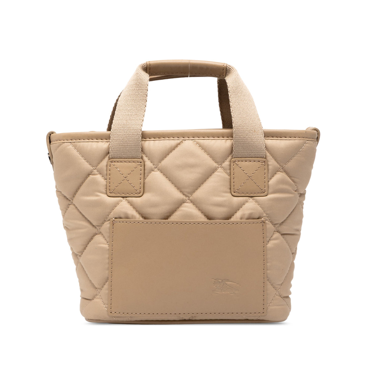 Burberry Quilted Nylon Handbag — Beige