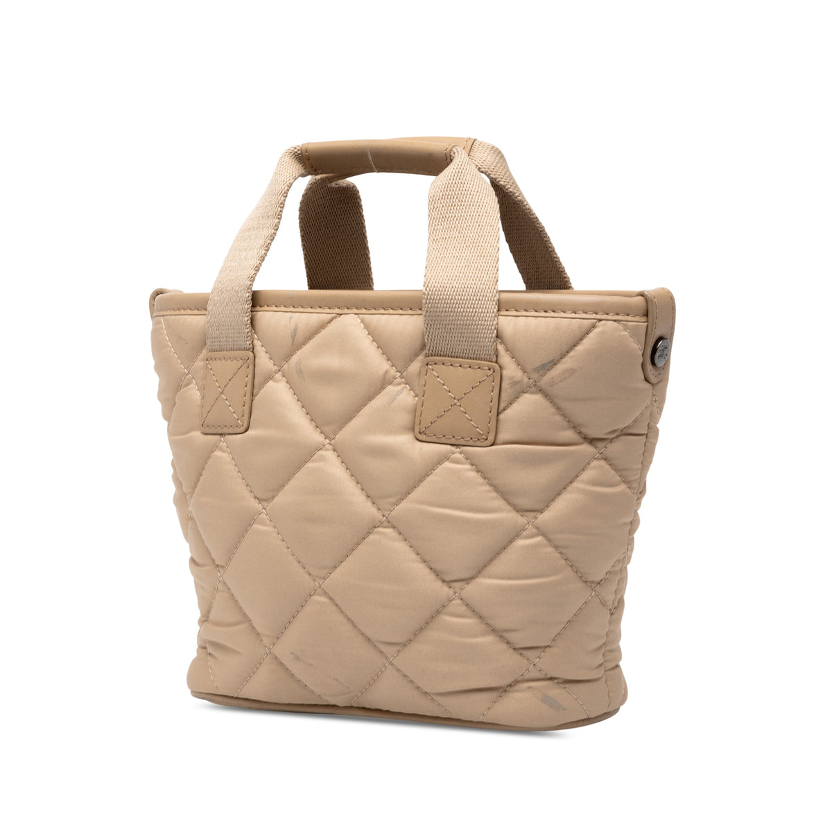 Burberry Quilted Nylon Handbag — Beige