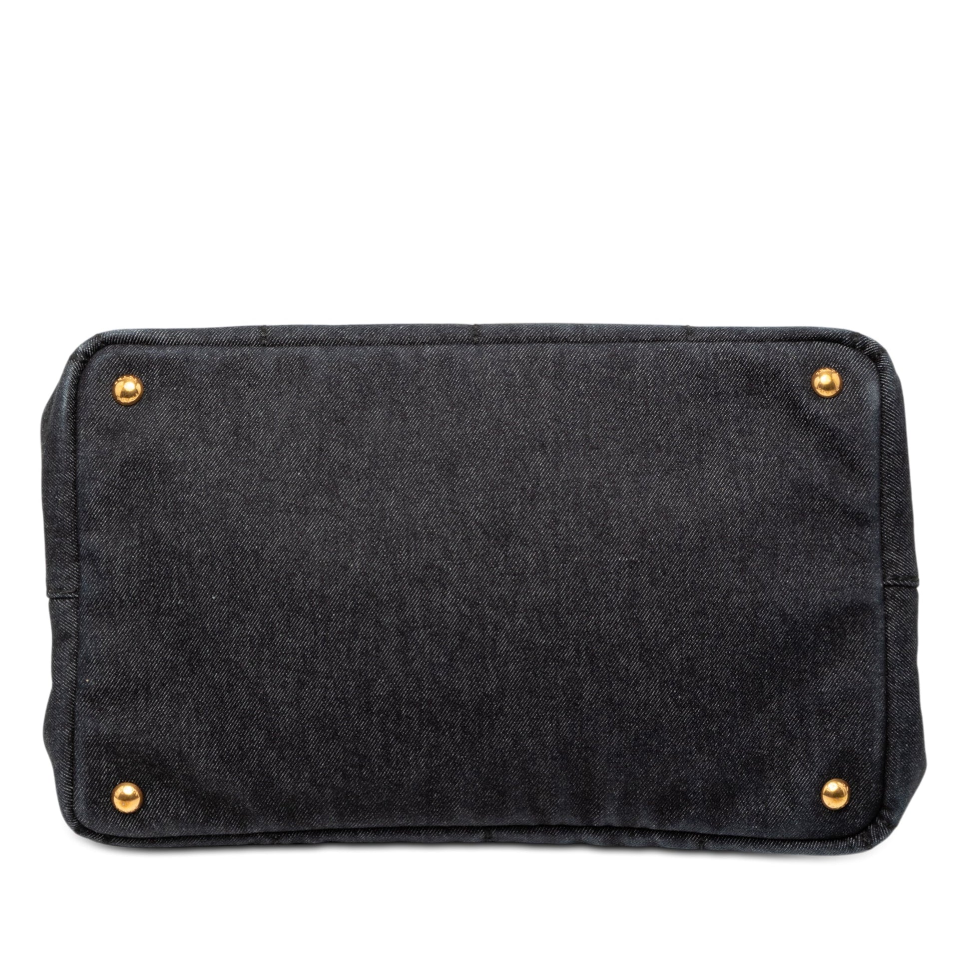 Prada Denim Canapa Logo Satchel