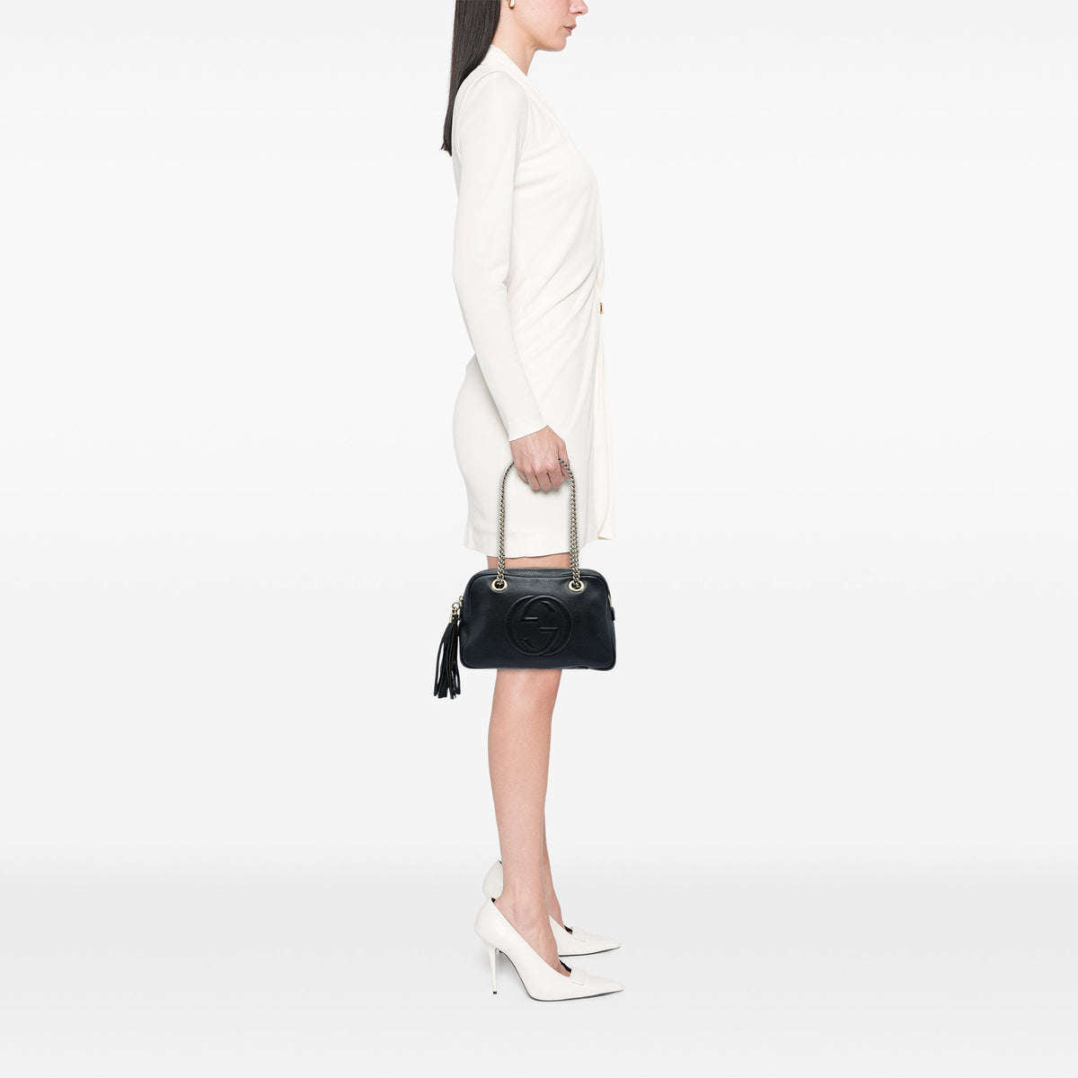 Gucci Leather Soho Chain Zip Shoulder Bag