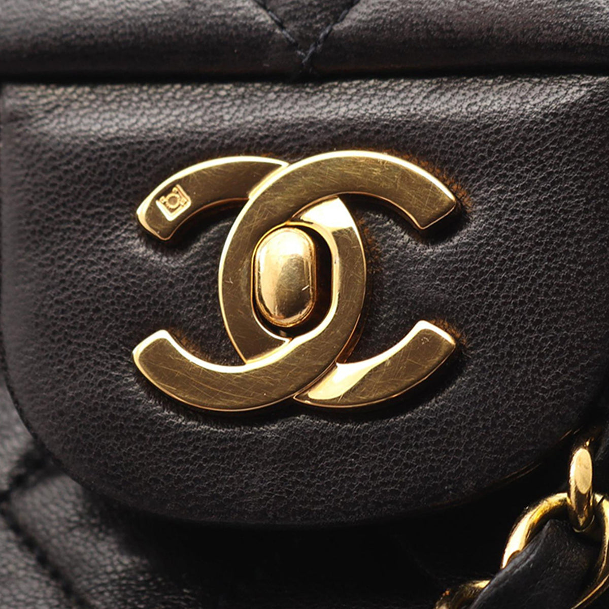 Chanel Medium Classic Lambskin Double Flap — Black