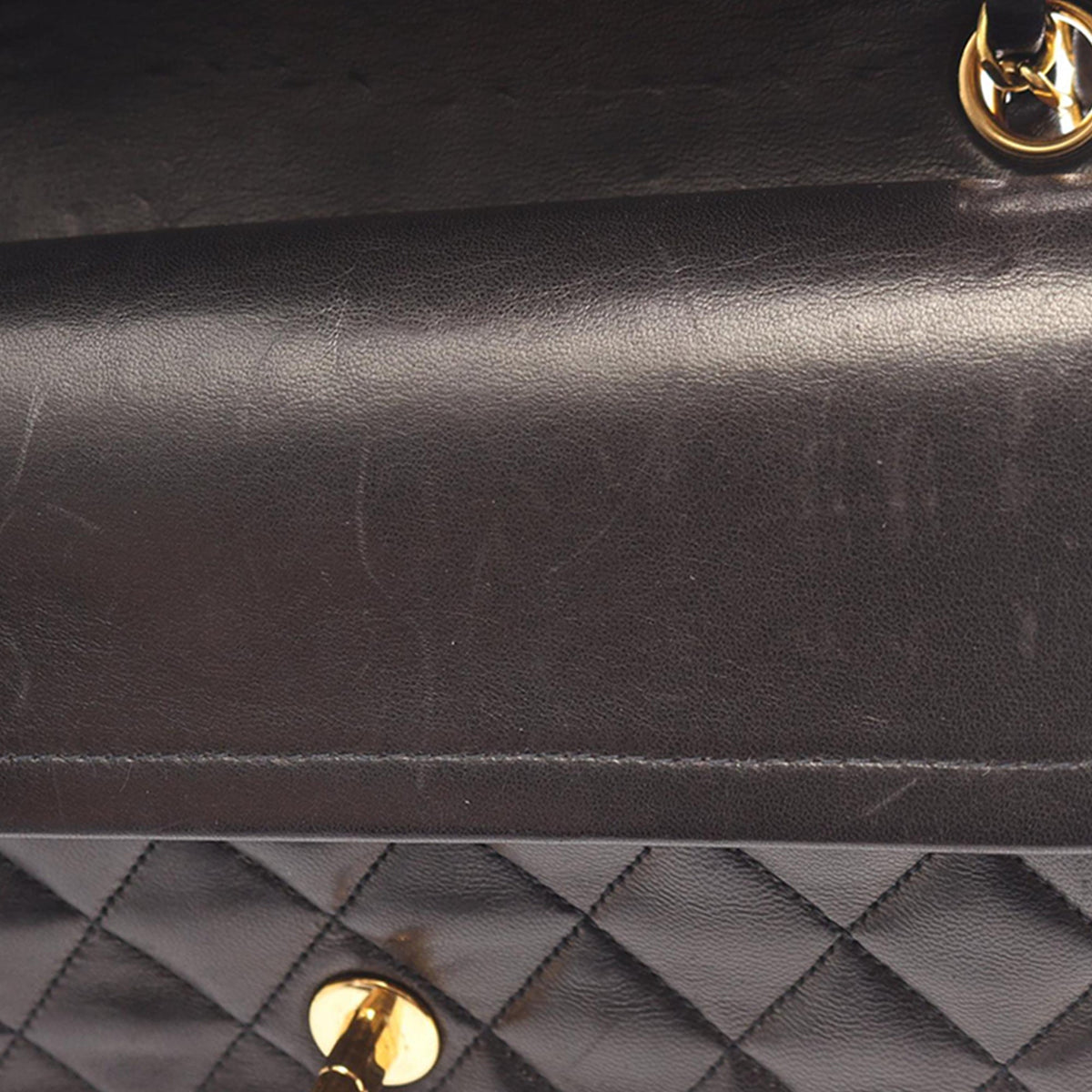 Chanel Medium Classic Lambskin Double Flap — Black