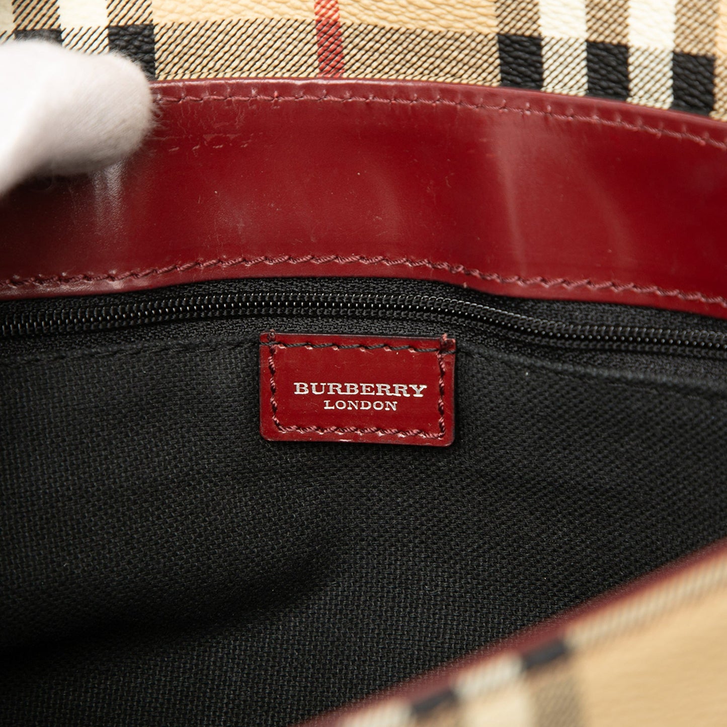 Burberry Haymarket Check Coated Canvas Shoulder Bag