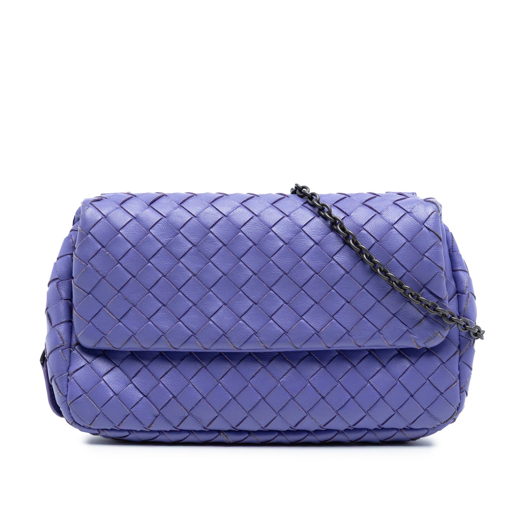 Bottega Veneta Mini Nappa Intrecciato Expandable Chain Flap Crossbody