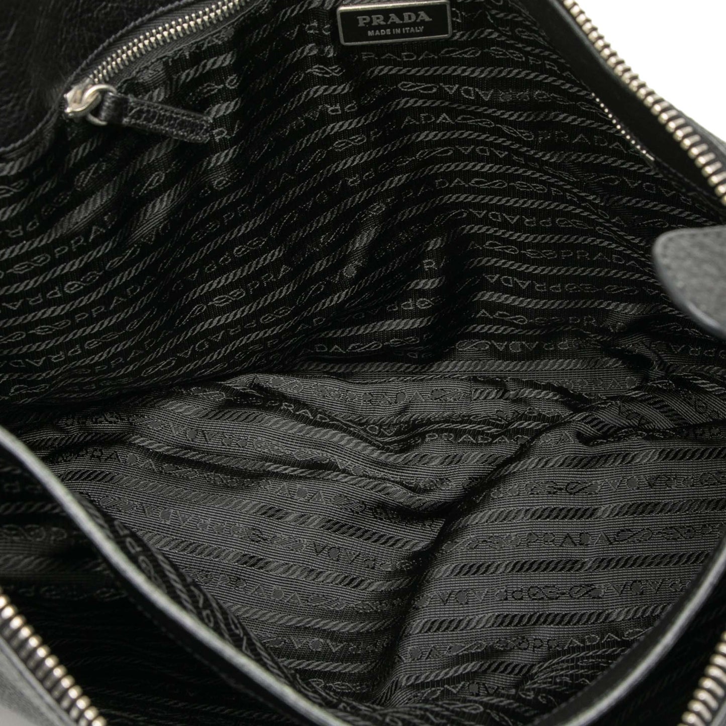 Prada Vitello Top Zip Messenger Bag