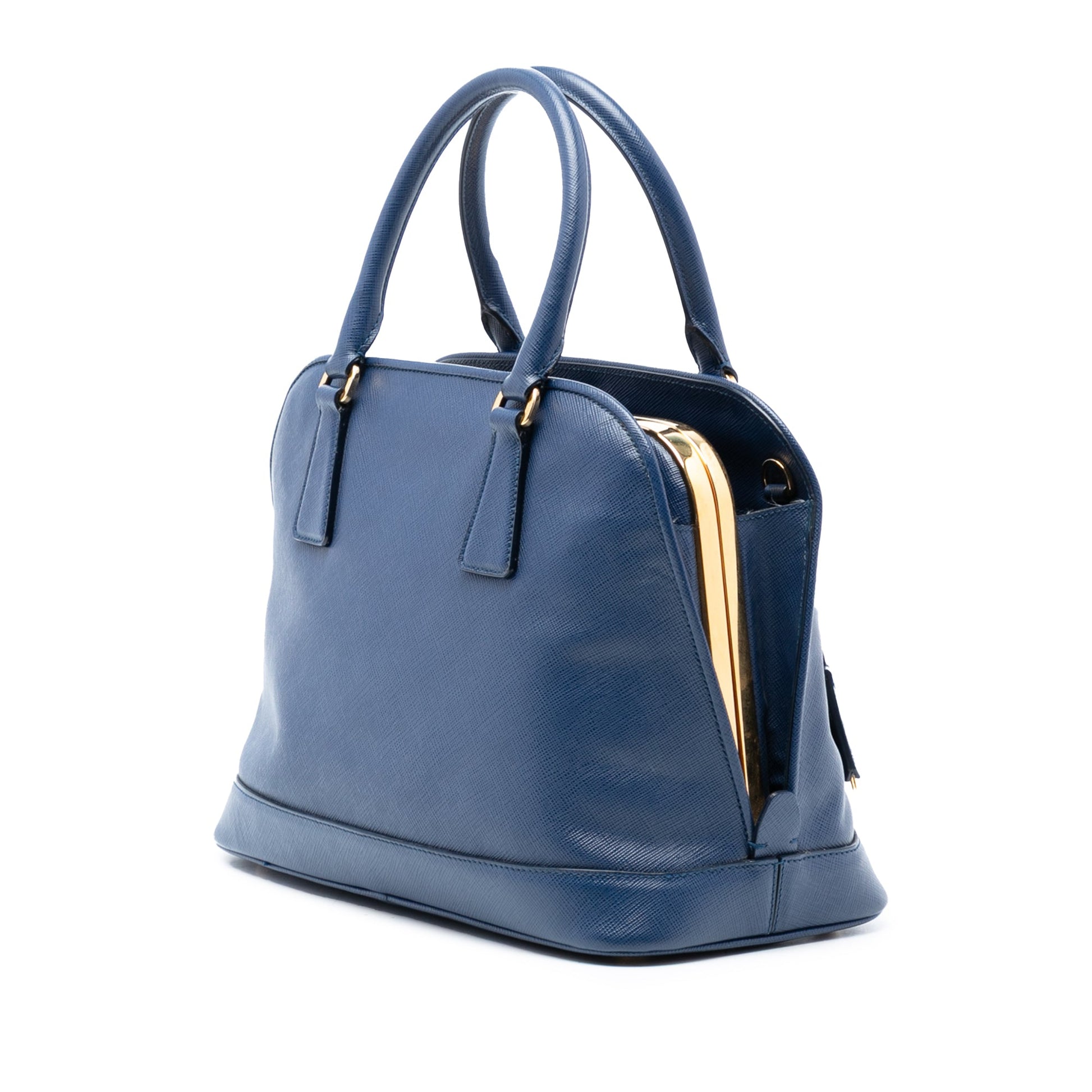 Prada Medium Saffiano Lux Frame Promenade Satchel