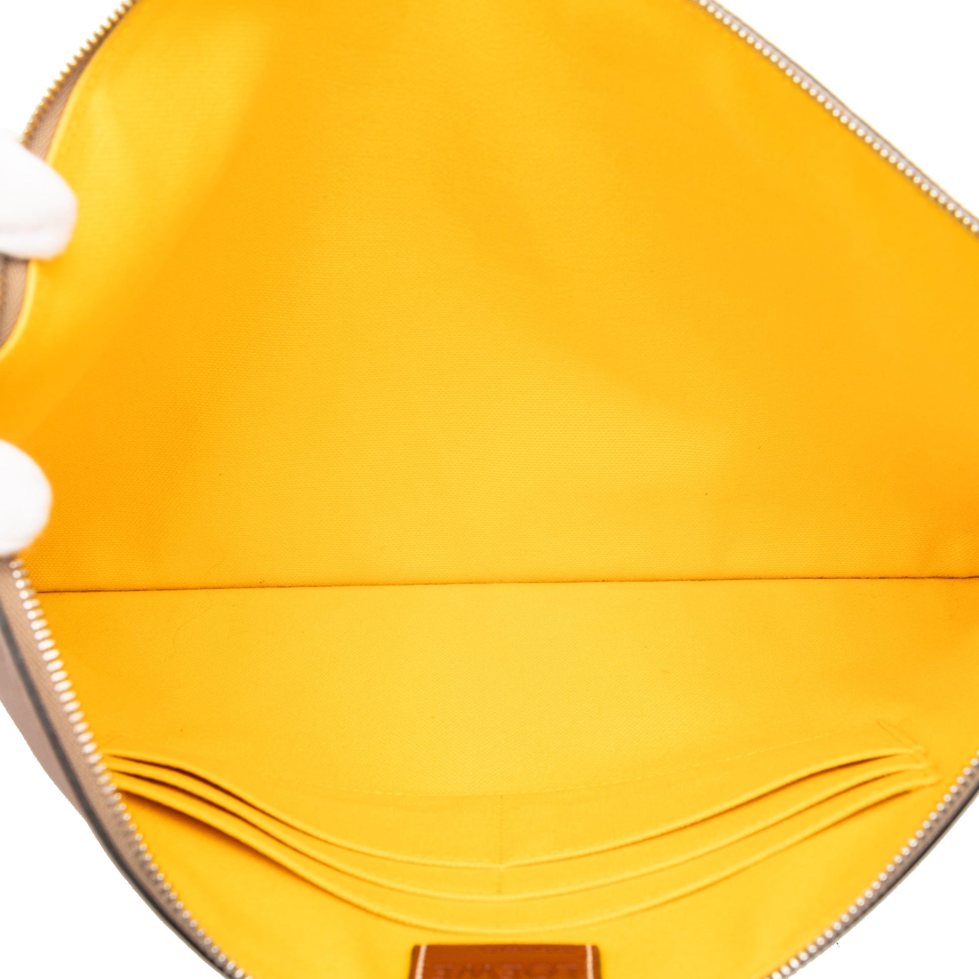 LOEWE Paulas Ibiza Leather Lion and Floral Print Clutch