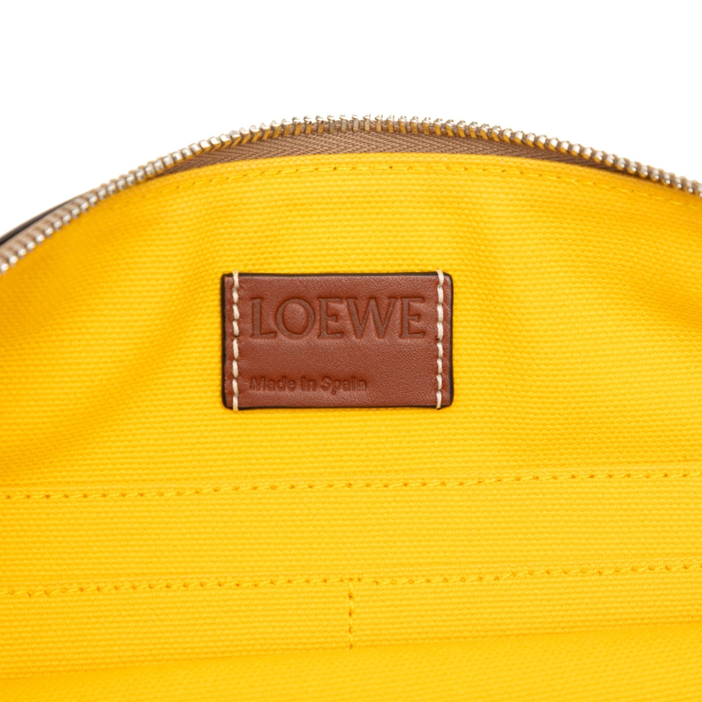 LOEWE Paulas Ibiza Leather Lion and Floral Print Clutch