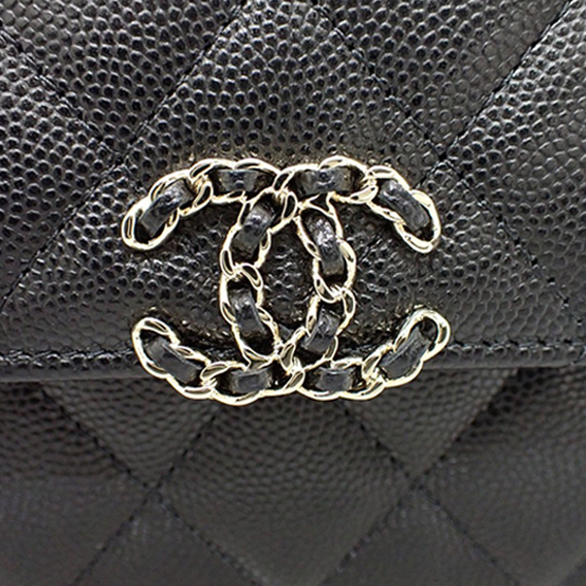 Chanel Caviar Coco First Flap Phone Holder with Chain