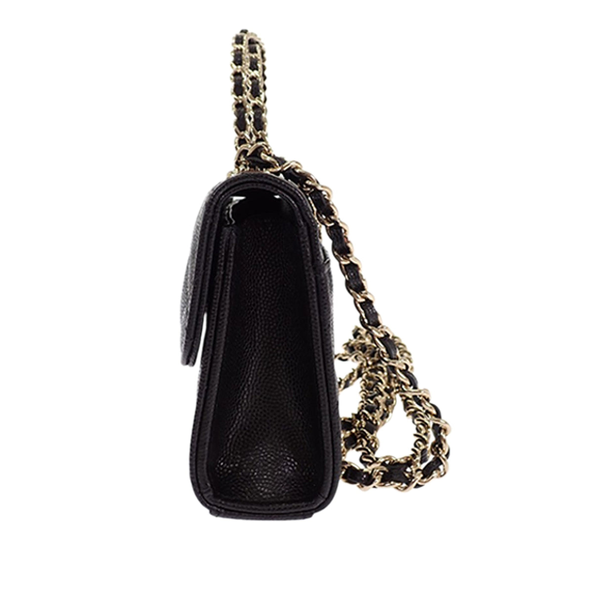 Chanel Caviar Coco First Flap Phone Holder with Chain